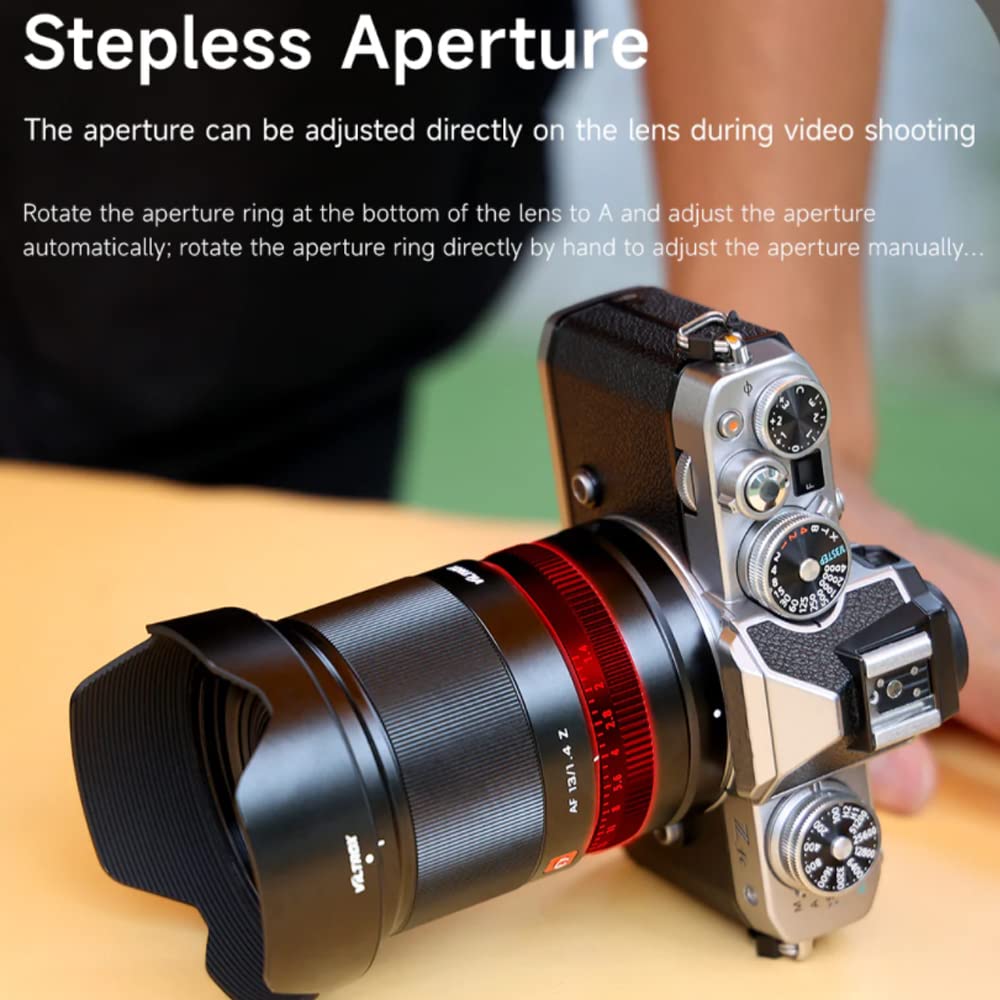 Viltrox 13Mm F/1.4 F1.4 Auto Focus Lens For Nikon Z-Mount Camera,Wide Angle Aps-C Camera Lens For Nikon Z50 Z30 Z6Ii Z7Ii Z5 Z6