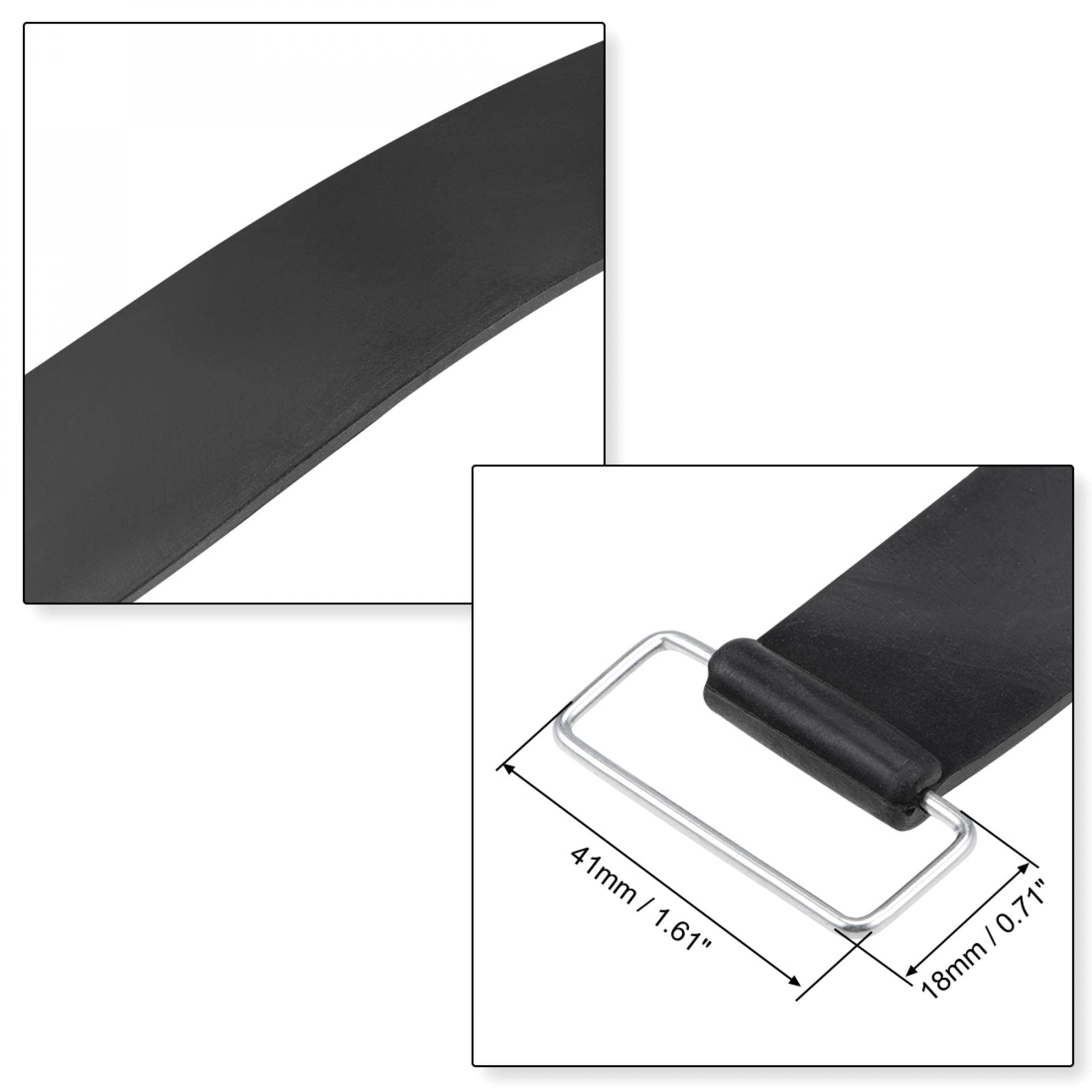 Uxcell Non Slip Battery Straps Rubber Band, 7.1 Inch X 1 Inch, Black 5Pcs