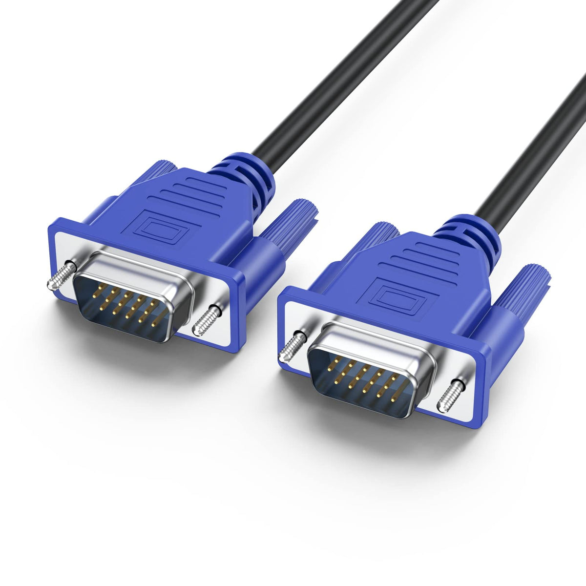 Urelegan Vga To Vga Cable 6 Feet, Vga To Vga Monitor Cable 1080P Full Hd Male To Male Cord Hd15 For Computer Pc Monitor Laptop T