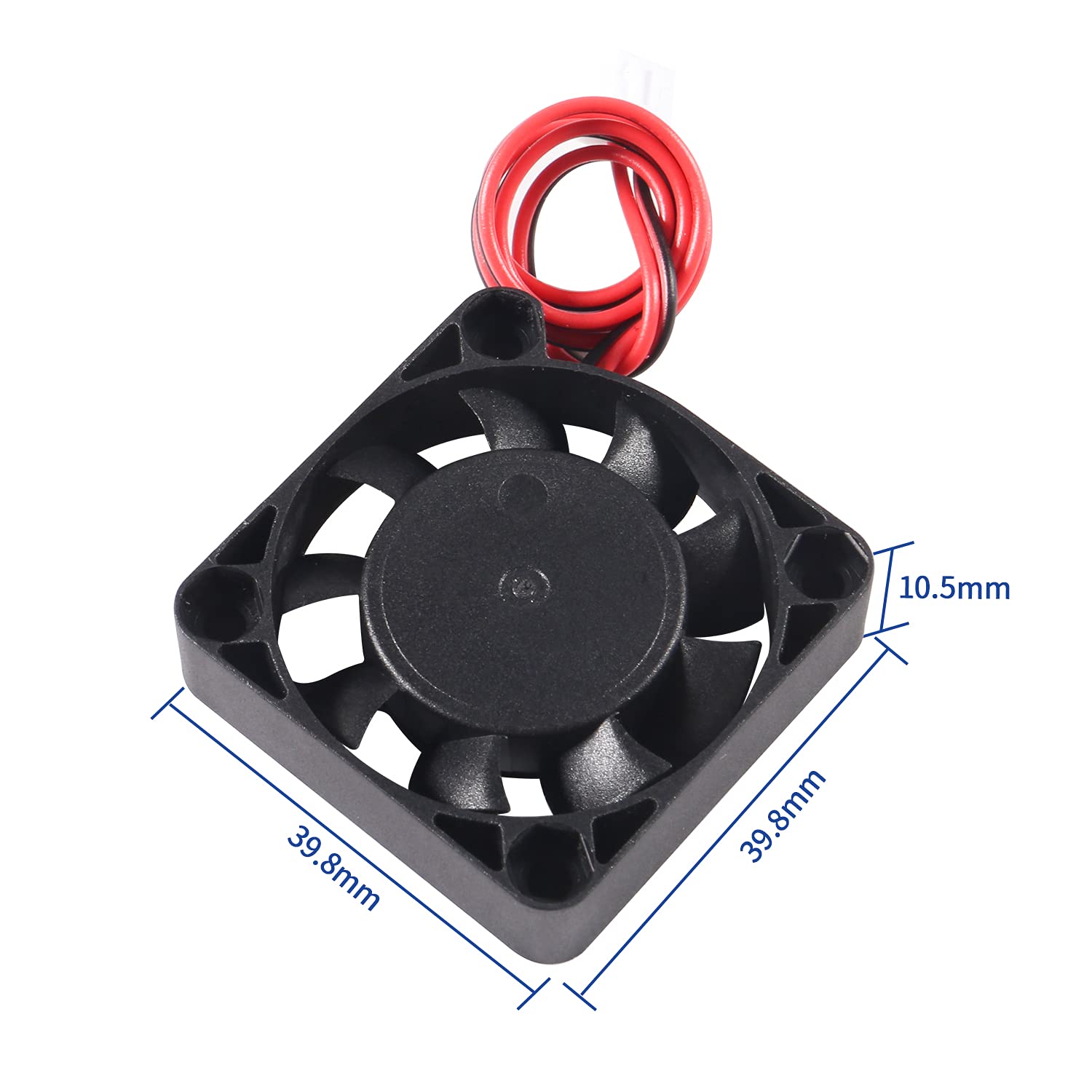 Aediko 6Pcs 4010 Fan Dc 12V 3D Printer Cooling Fan Mini Brushless Fan 40X40X10Mm With 2 Pin Terminal For 3D Printer, Dvr And Oth