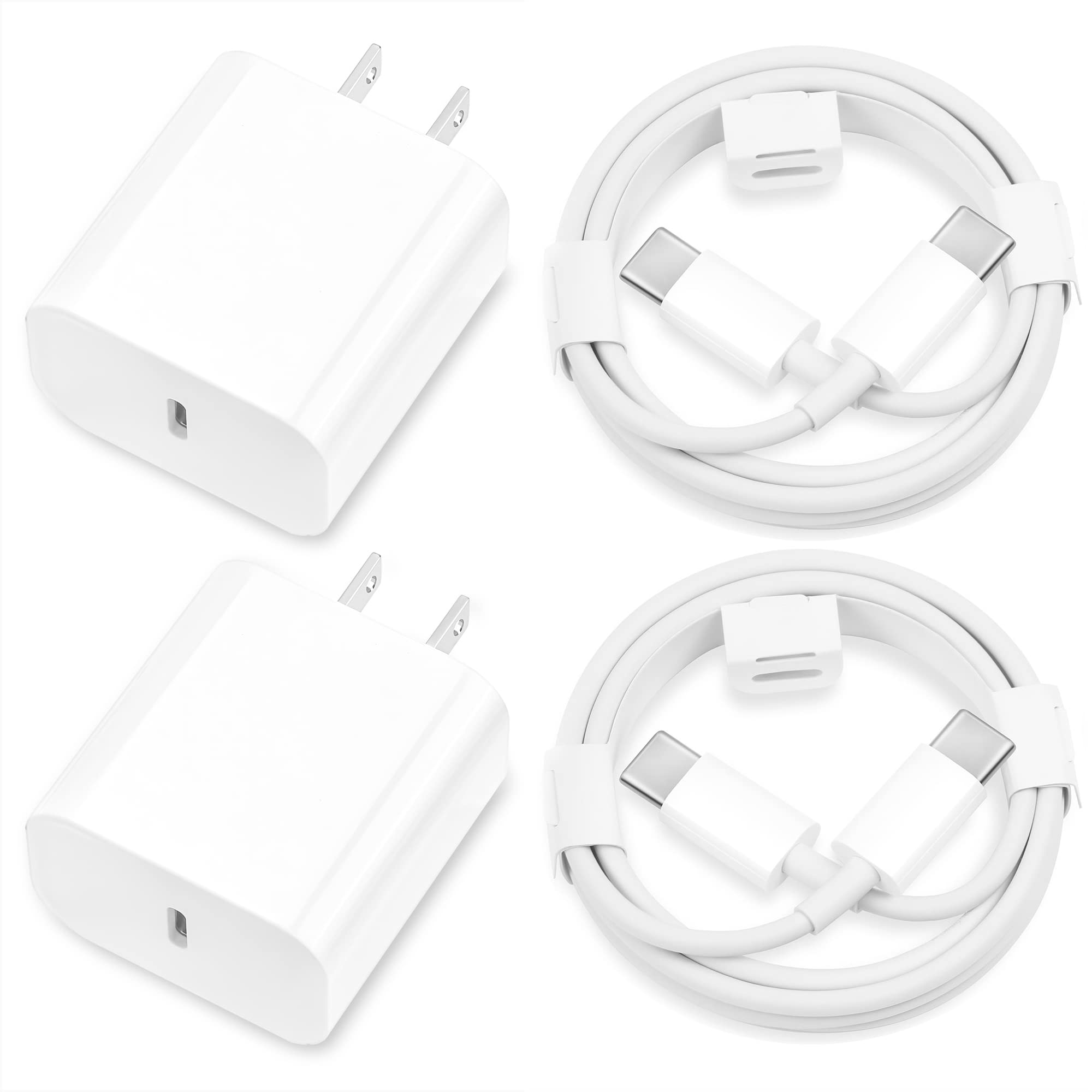 Iphone 16 15 Charger Fast Charging,[Mfi Certified] 2Pack 20W Type C Fast Charger Block With 6Ft Usb C To Usb C Cable Compatible For Iphone 16/15/Pro Max/Pro/Plus