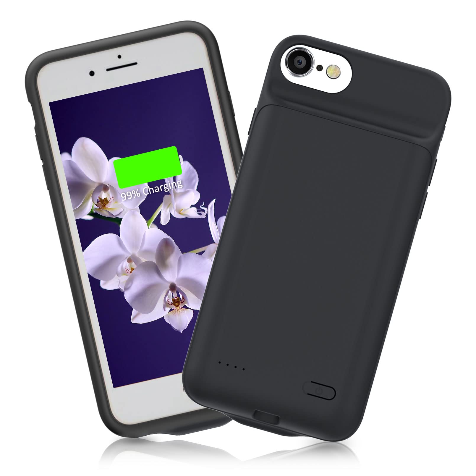 Battery Case for iPhone 8/7/6s/6/SE(2020/2022), Powerful 6000mAh Portable Rechargeable Protective Charging Case for iPhone 8/7/6