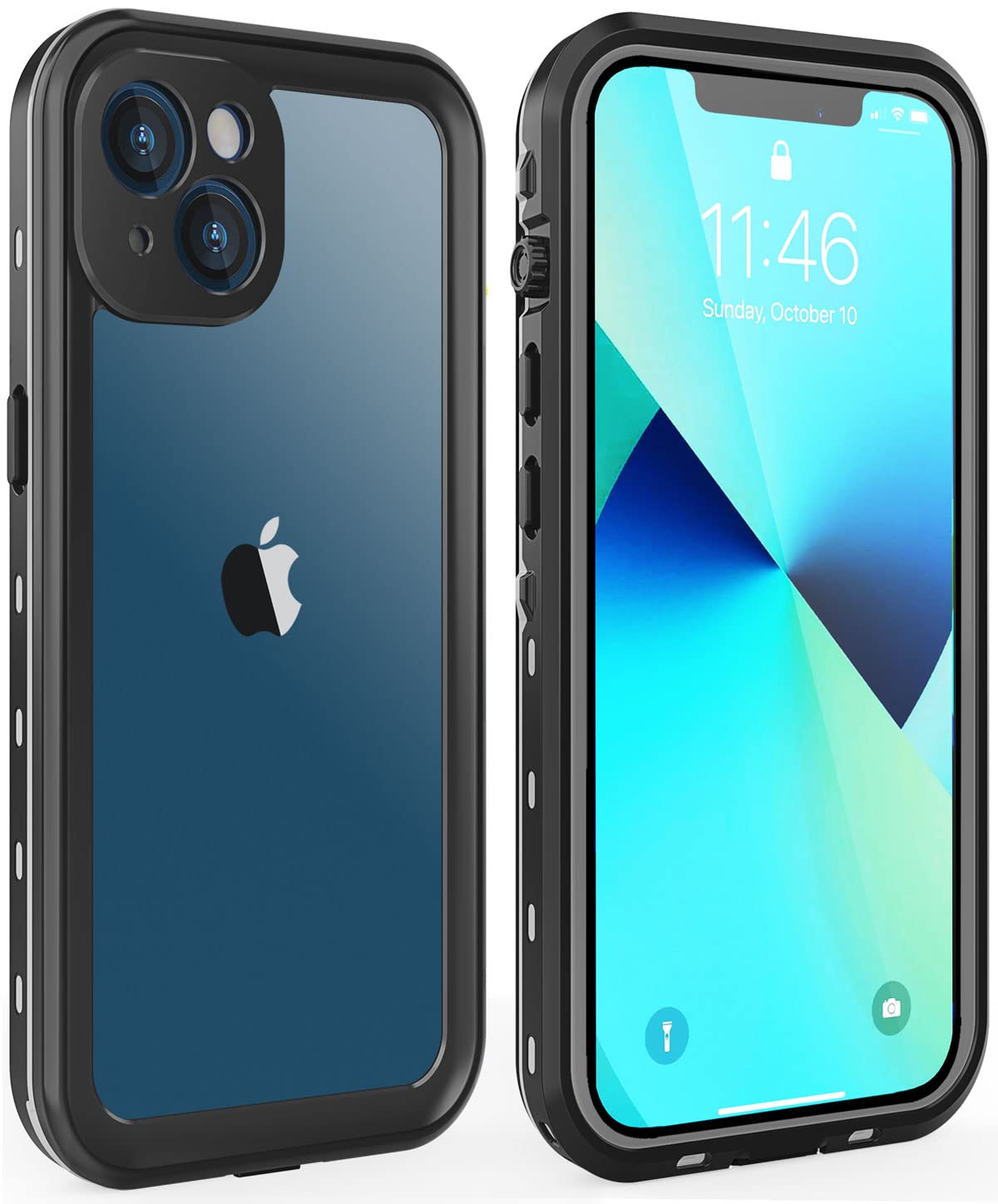 Dewfoam For Iphone 13 Case Waterproof Shockproof Dustproof Full Body Sturdy With Camera Lens Protector And Built In Screen Prote