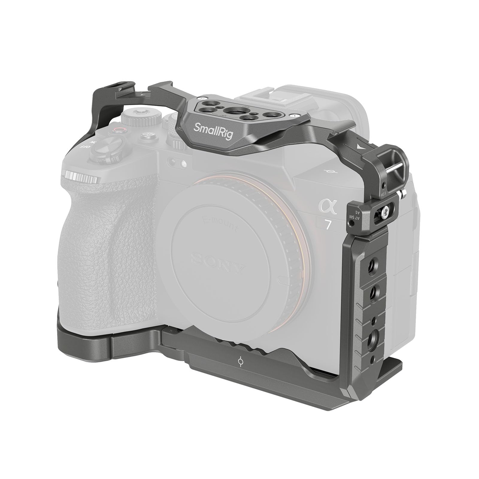 SmallRig HawkLock Quick Release Cage for Sony A7R V/A7 IV/A7S III/A7R IV/A1, Camera Cage with Cold Shoe/NATO Rail/Quick Release 