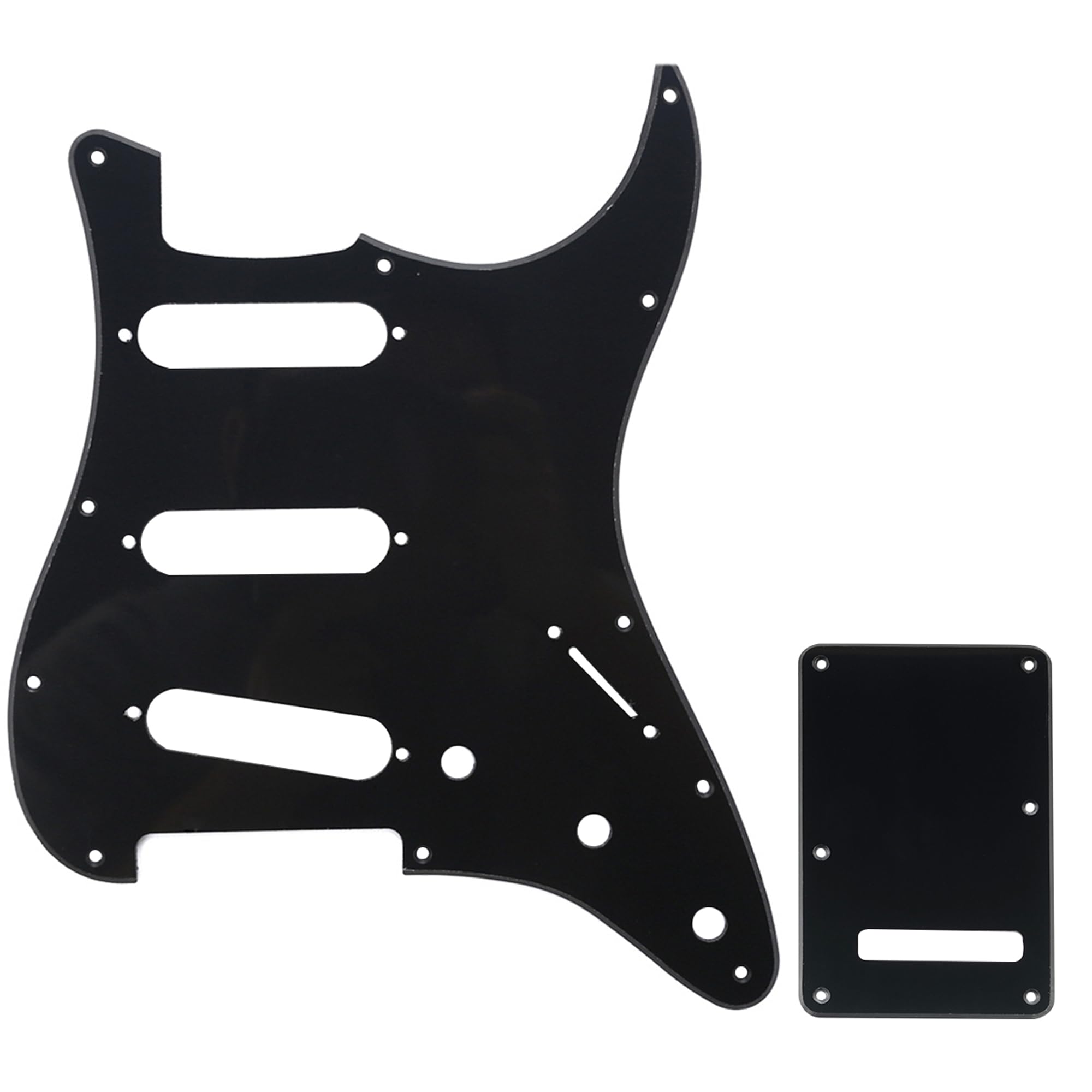 Musiclily SSS 11 Hole Strat Electric Guitar Pickguard and BackPlate Set for Fender USA/Mexican Made Standard Stratocaster Modern