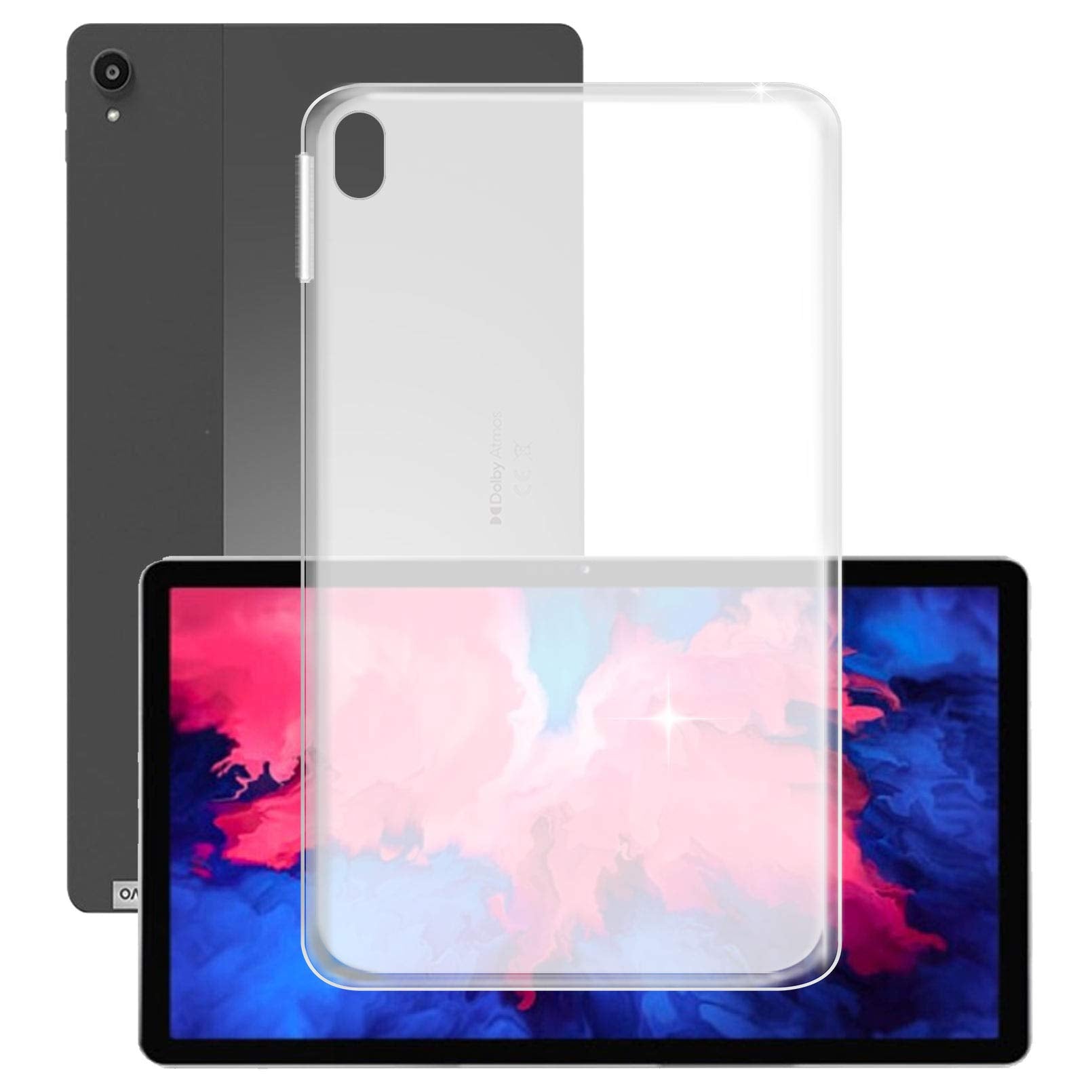 Hhuan Tablet Case For Lenovo Tab P11 Pro Tb J706F 11.5 Inches, Semi Transparent Soft Silicone Tpu Shell Anti Scratch Bumper Prot