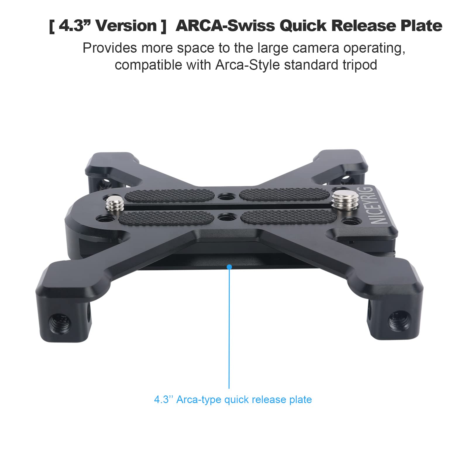 Niceyrig Quick Release Plate For Arca-Swiss Standard Applicable For Large Dslr And Mirrorless Camera, With Four-Feet Stability S