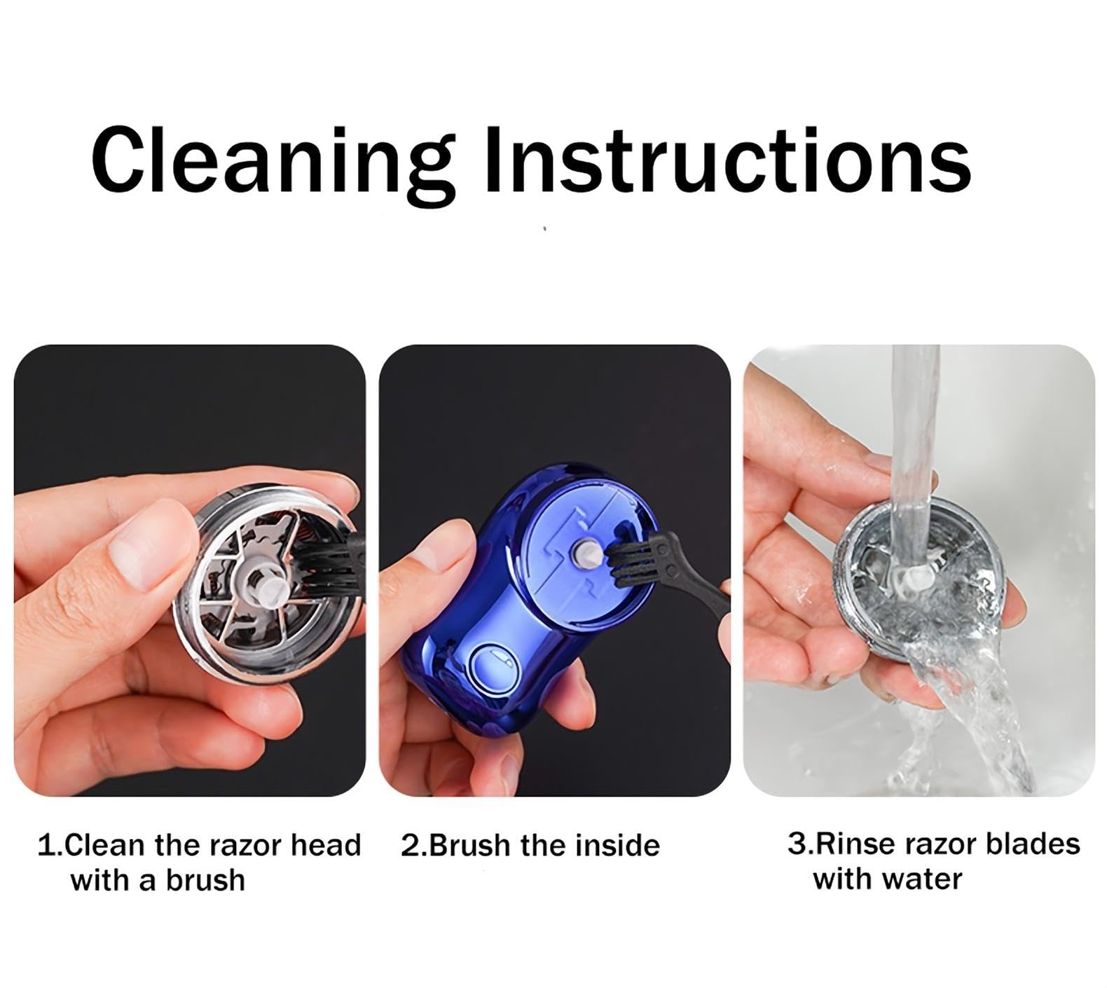 Mini Electric Shaver, Portable Powerful Storm Razor For Men Women, Usb C Rechargeable, Battery Power Display, Lightweight Razor