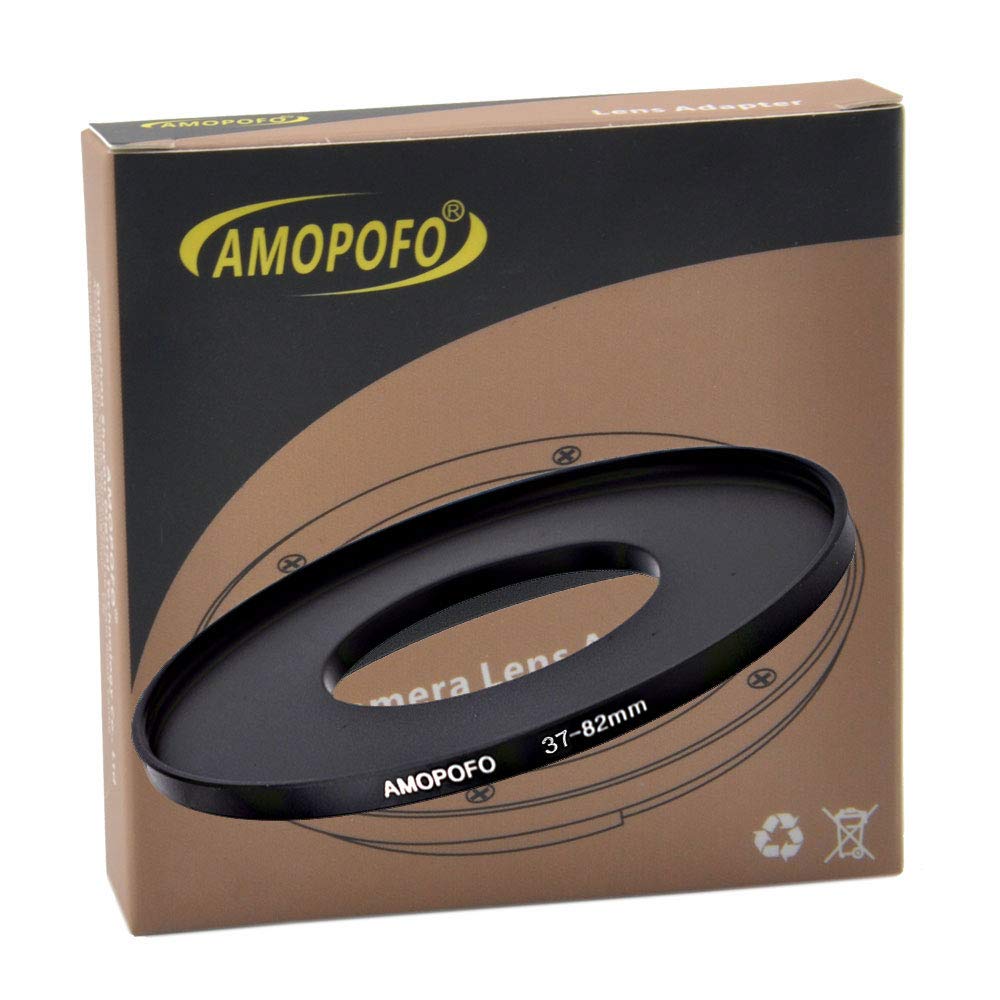 37Mm To 82Mm Step Up Lens Adapter Ring For Canon,Nikon,Sony,Fuji, Camera Lens Uv,Nd,Cpl Camera Filters,With Matte Black Electroplated Finish, Ultra Slim (37 To 82Mm)