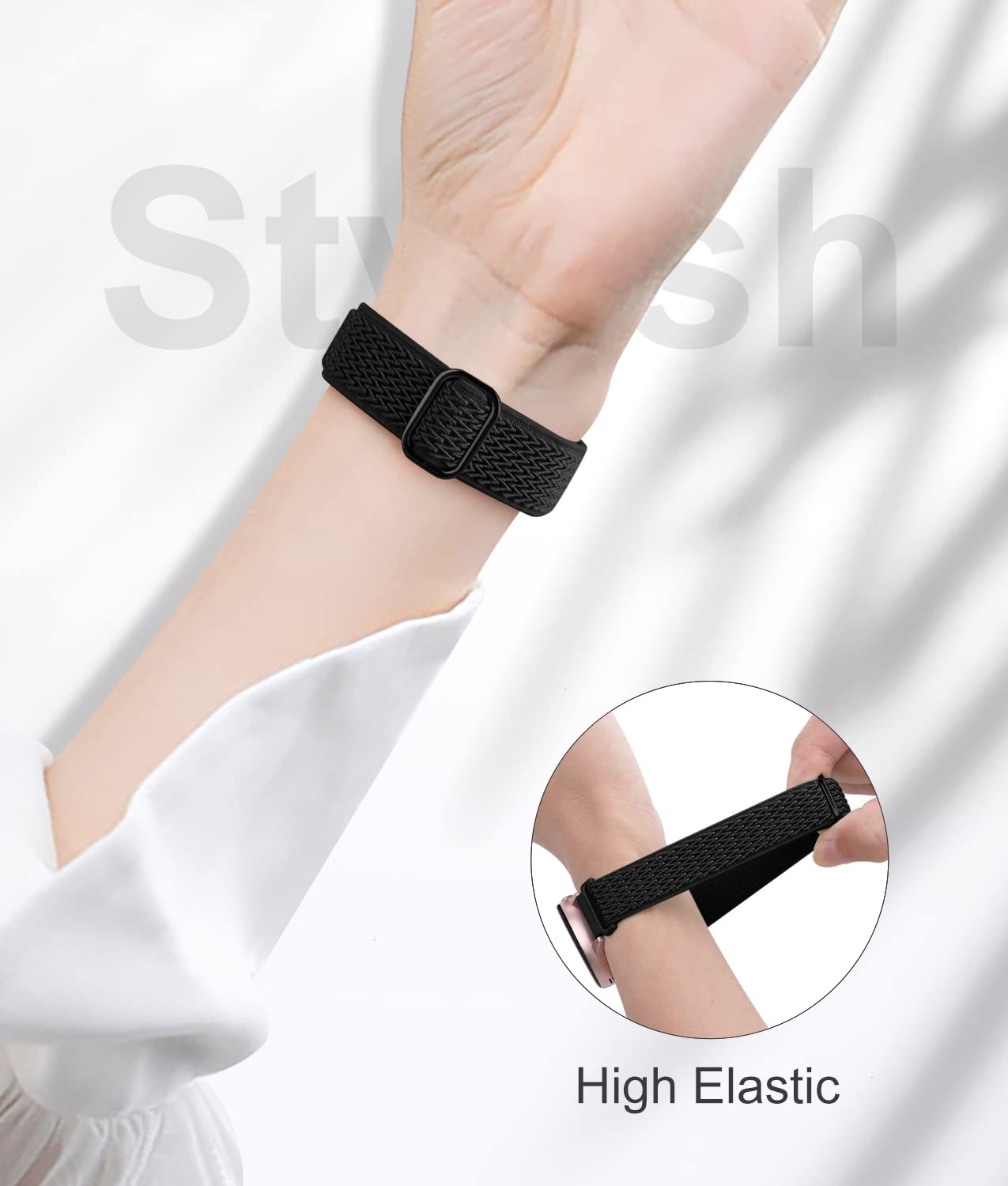 Lerobo Elastic Bands Compatible With Samsung Galaxy Watch 7 6 5 4 40Mm 44Mm/Galaxy Watch 6 Classic Band 43Mm 47Mm/Watch 4 Classi