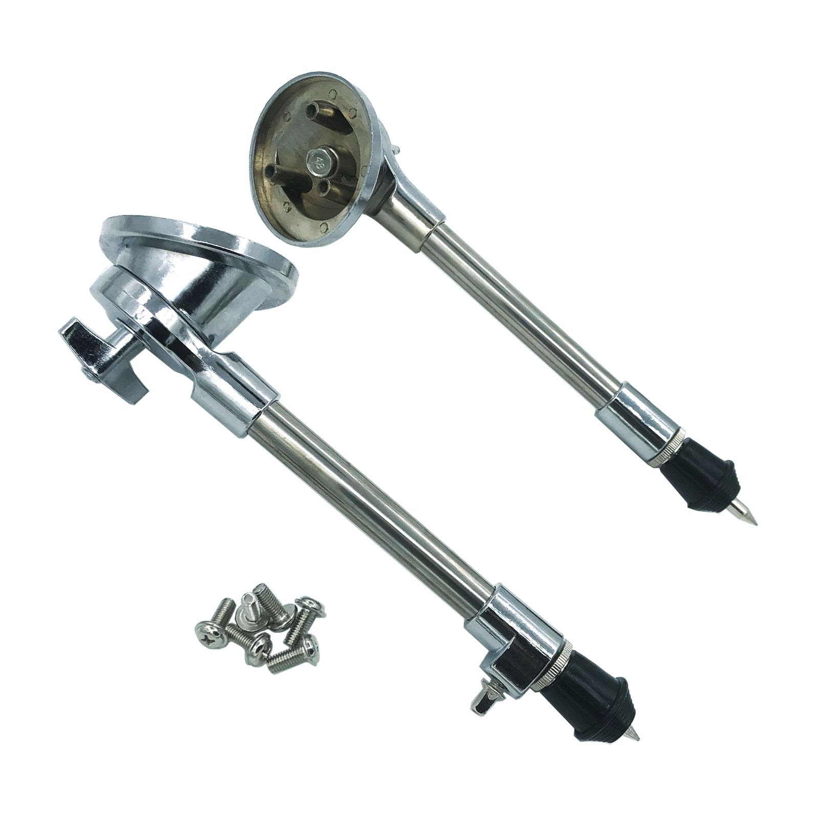 TUOREN 1 Pair Bass Drum Spurs Legs 360 Adjustable Metal Kick Drum Legs Floor Tom Leg Mount Bracket Bass Drum Legs for Bass Drum 