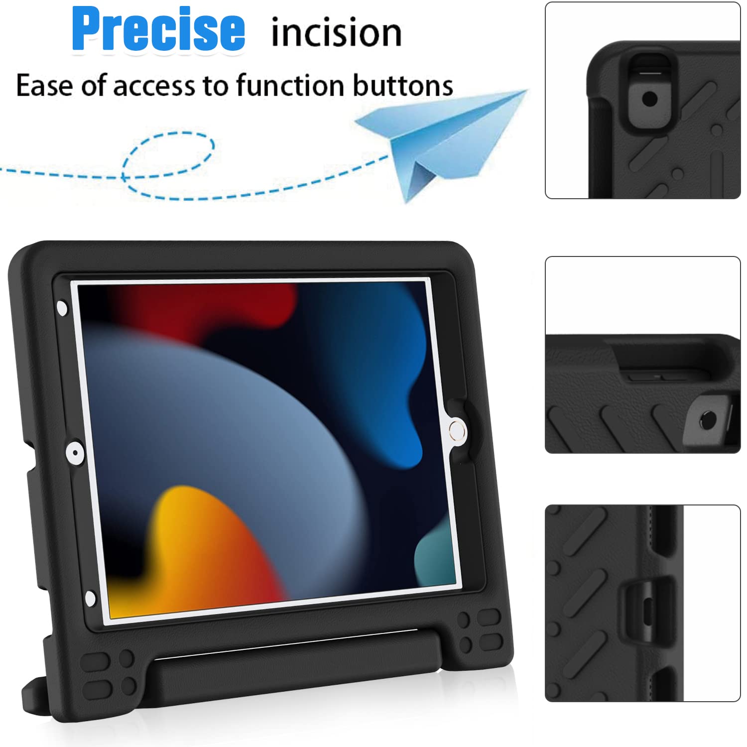 Bmouo Kids Case For Ipad 9Th/8Th/7Th Generation (10.2 Inch, 2019/2018/2017)   With Screen Protector, Shockproof Light Weight Con