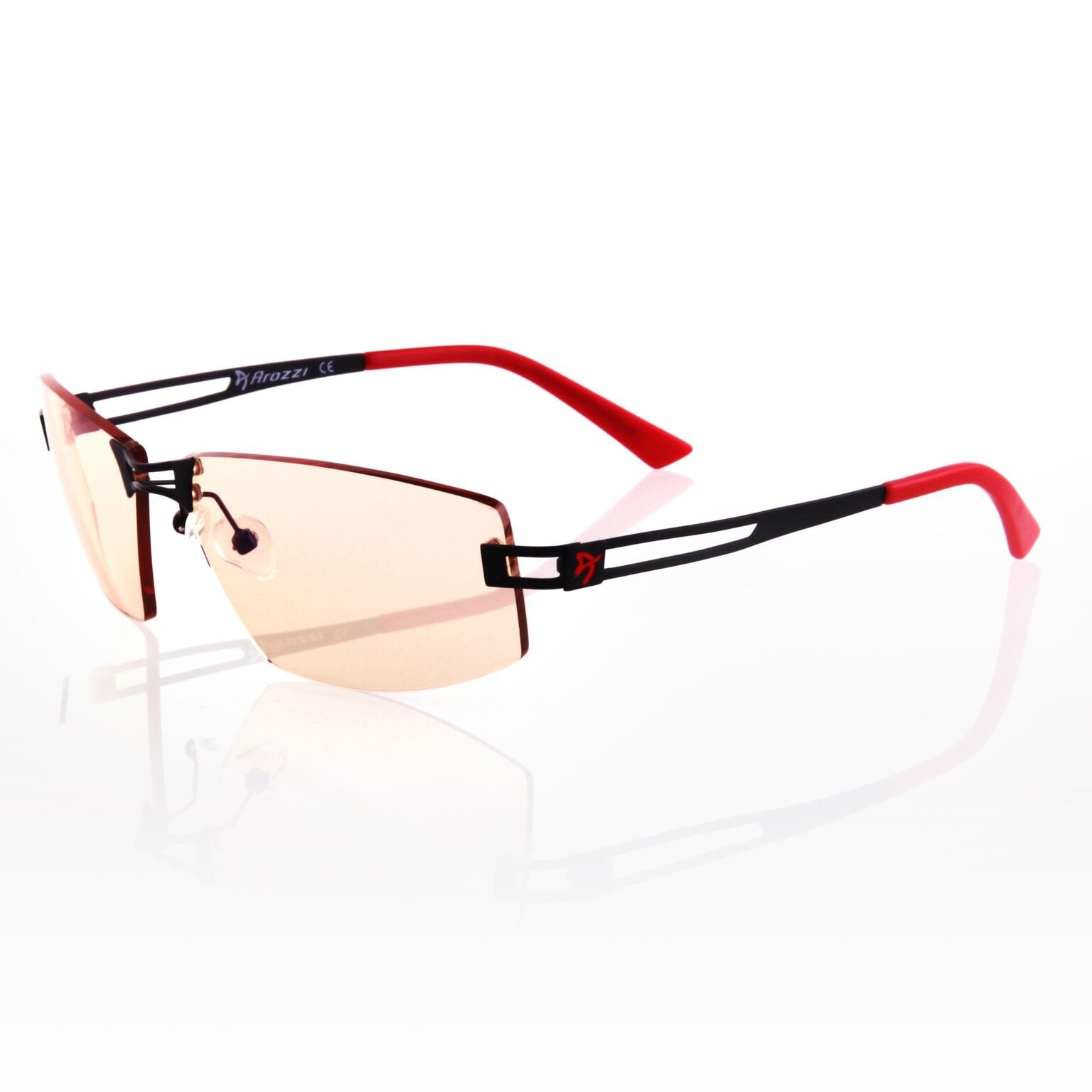Arozzi - Visione Vx600 Blue Light Blocking Computer And Gaming Glasses - Anti-Glare, Uv Protection - Red