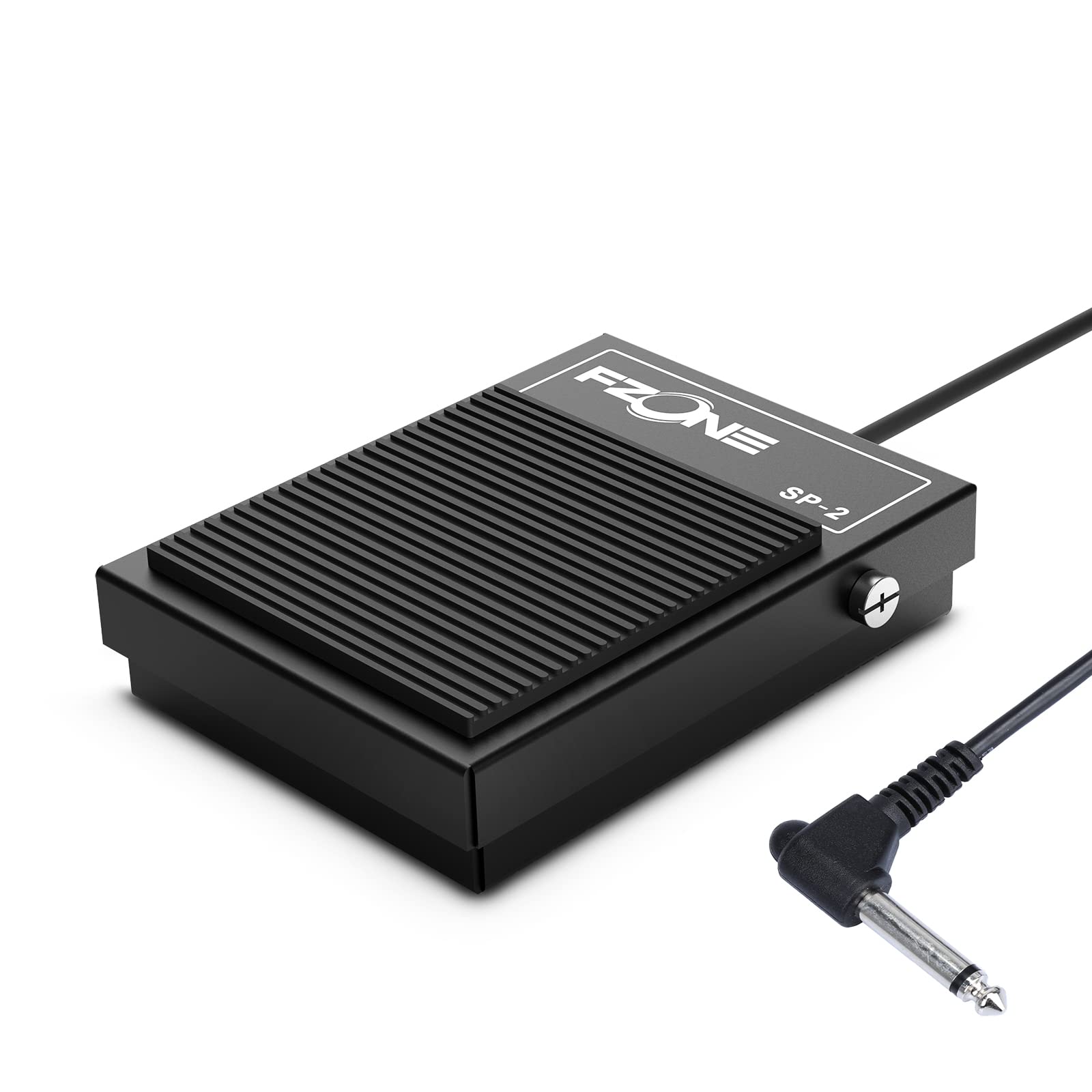 FZONE Compact Sustain Pedal for Keyboards Digital Pianos Synthesizers,Tone Modules,Drum Machines All Metal Heavy Design,Non-Slip