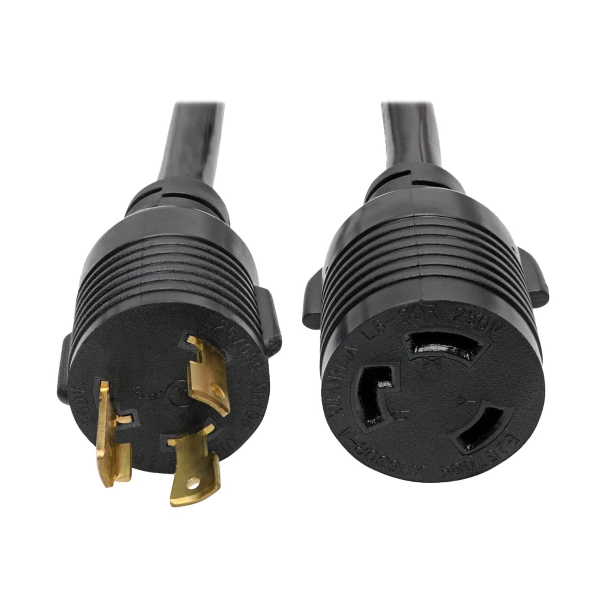 Tripp Lite Heavy-Duty Power Extension Cord Cable 30A 10 AWG L6-30P to L6-30R w/ Locking Connectors 14ft 14 (P041-014) black