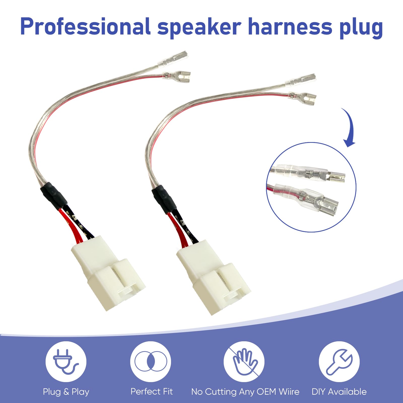 Car Door Speaker Wiring Harness Replacement For 2011 2021 Ford F150 Escape Focus Mustang Mazda 2 3 6 Cx5 Lincon Speaker Wire Ada