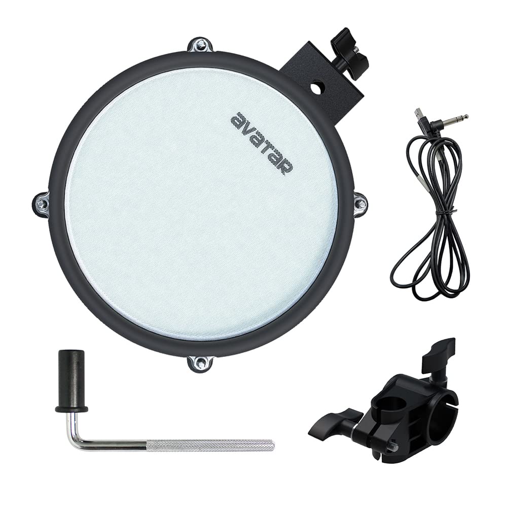 Hxw Dual Zone Mesh Head Snare/Tom Pad Bundle For Electronic Drum Set, 8 Inch