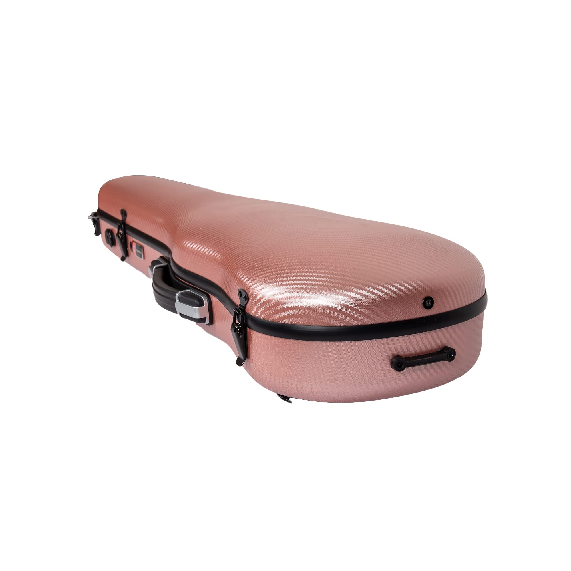Crossrock Strong And Lightweight Carbon Composite, 4.3Lb Only, Support 330Lb Pressure In Rose Gold Shaped 4/4 Violin Case (Crf40