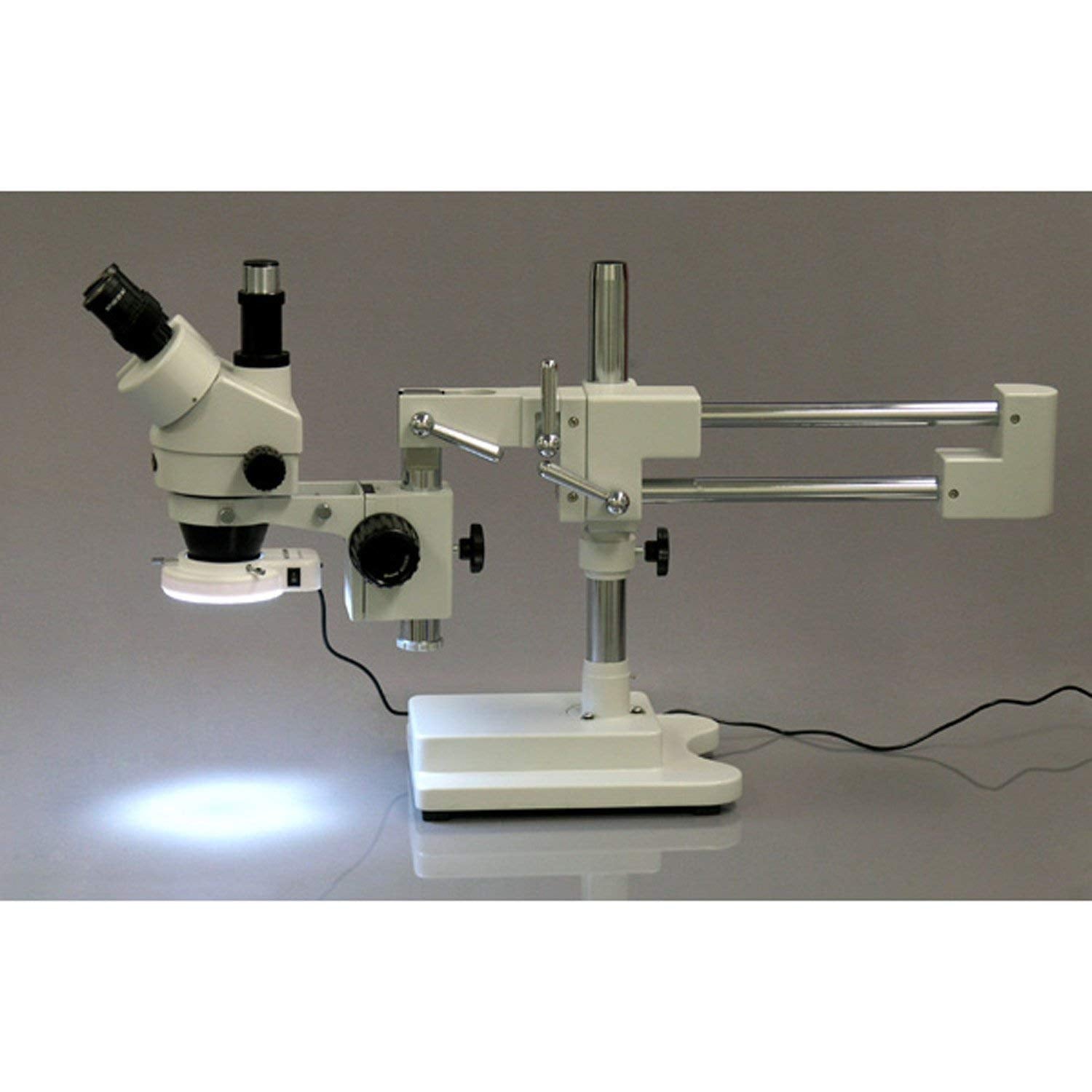 Amscope Led 144S 144 Led Adjustable Microscope Compact Ring Light + Adapter