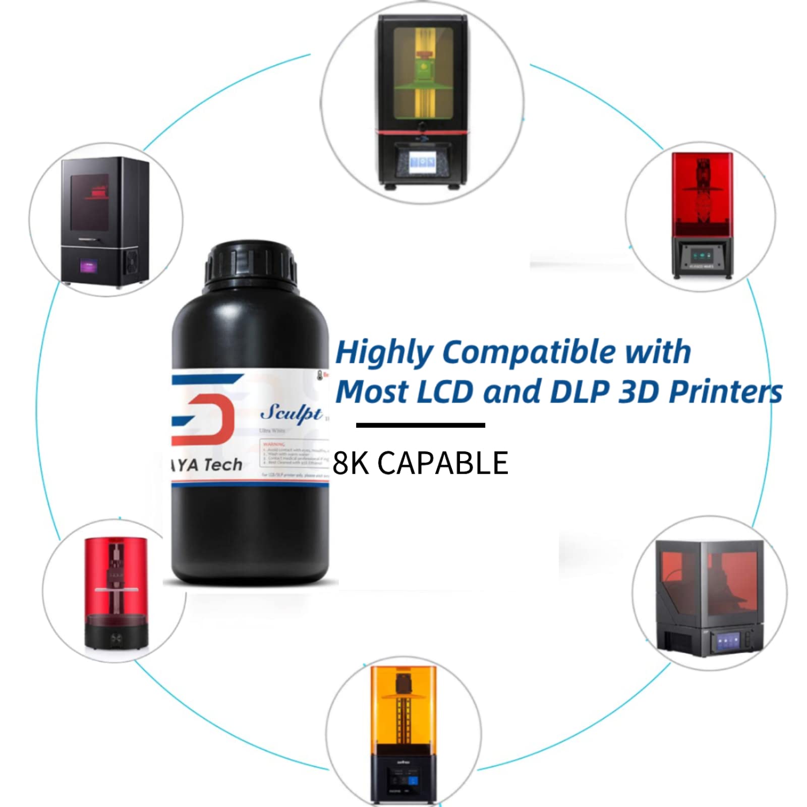 Siraya Tech Sculpt Ultra 3D Printer Resin High Temperature Resolution Resistance Lcd Uv Curing Resin For Engineering Jewelry And