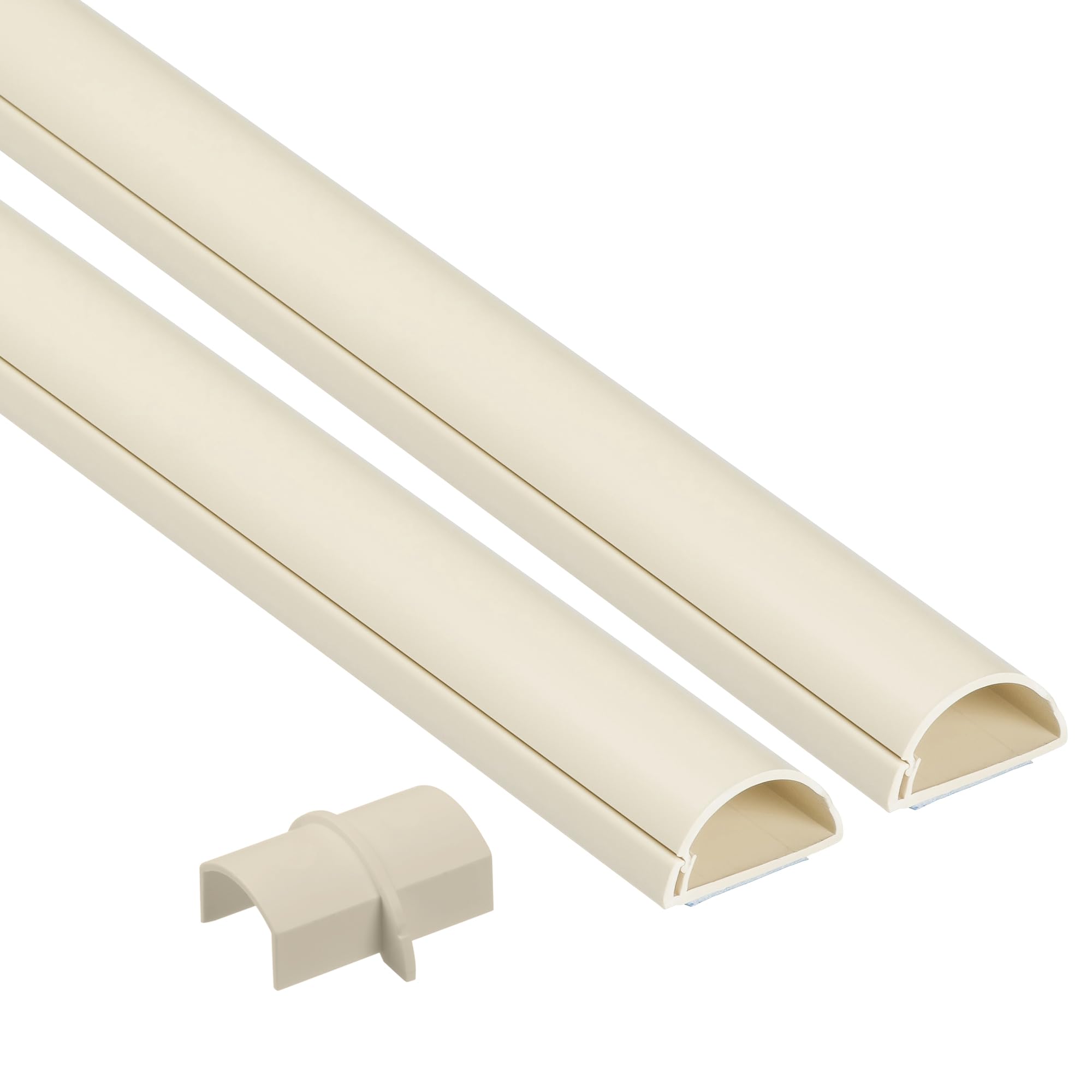DLine 31.4in TV Cord Hider, Patented Half Round Cable Cover, Hide Wall Mount TV Wires, Hinged OnePiece Cable Concealer, Adhesi