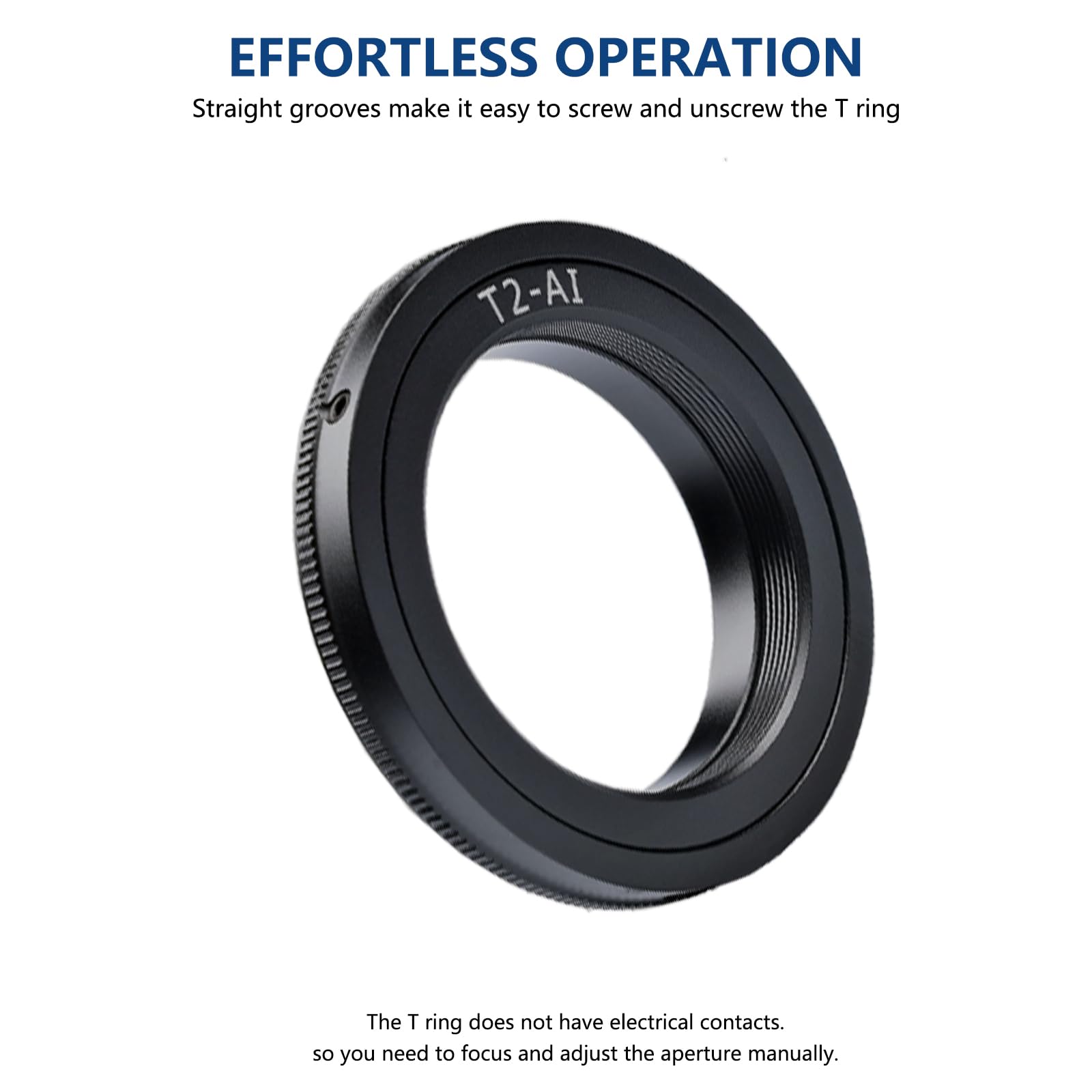 Lightdow T/T2 Mount Lens Adapter Ring For Nikon D5500 D3300 D3200 D5300 D3400 D7200 D750 D3500 D7500 D500 D600 D610 D700 D800 D810 D850 D3100 D5100 D5200 D5600 D7000 D7100