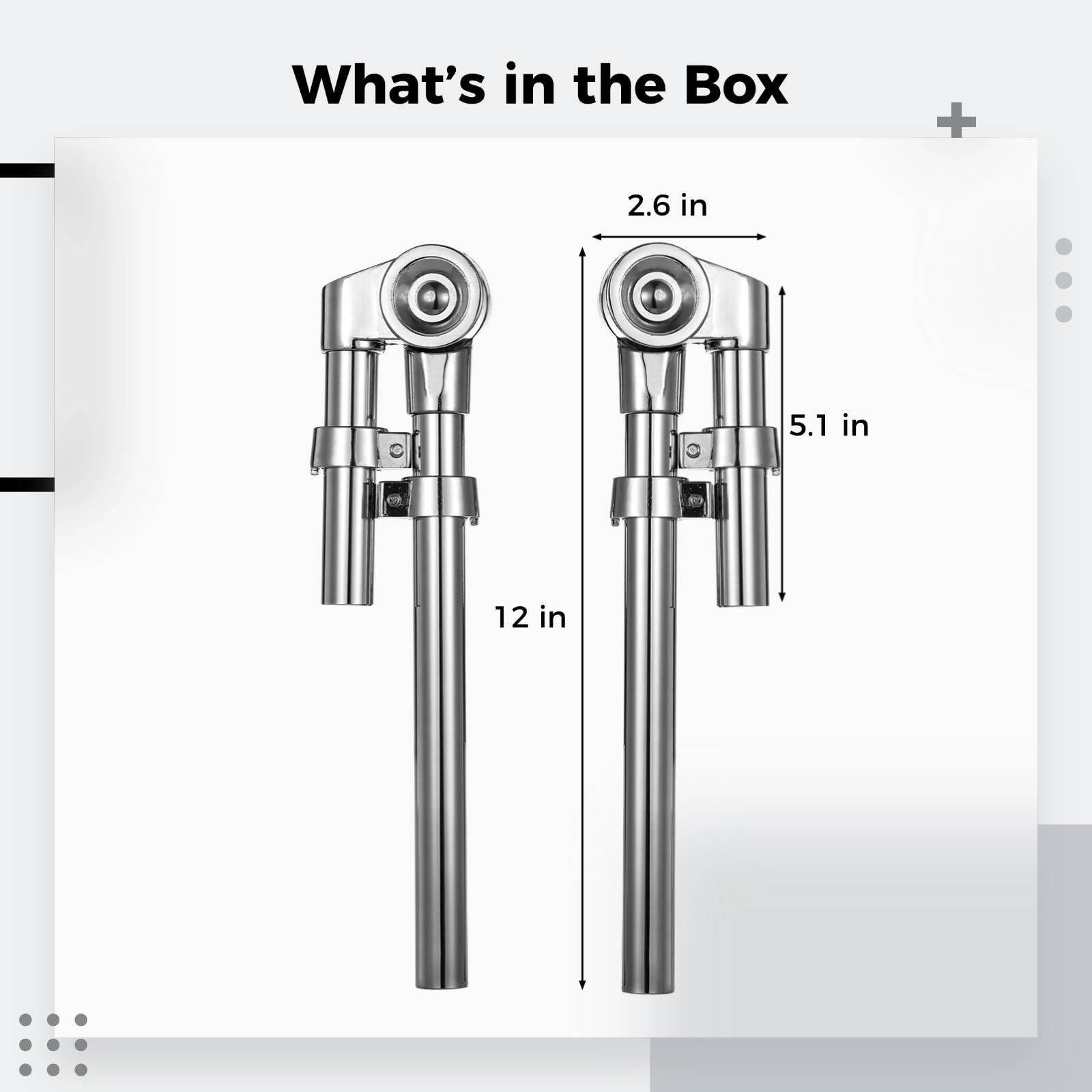 2 Pcs Tom Drum Brackets, Tom Mount Holder Arm, Adjustable Tom Mounting Holder, Sturdy Metal Tom Drum Replacement Stand, Stable S