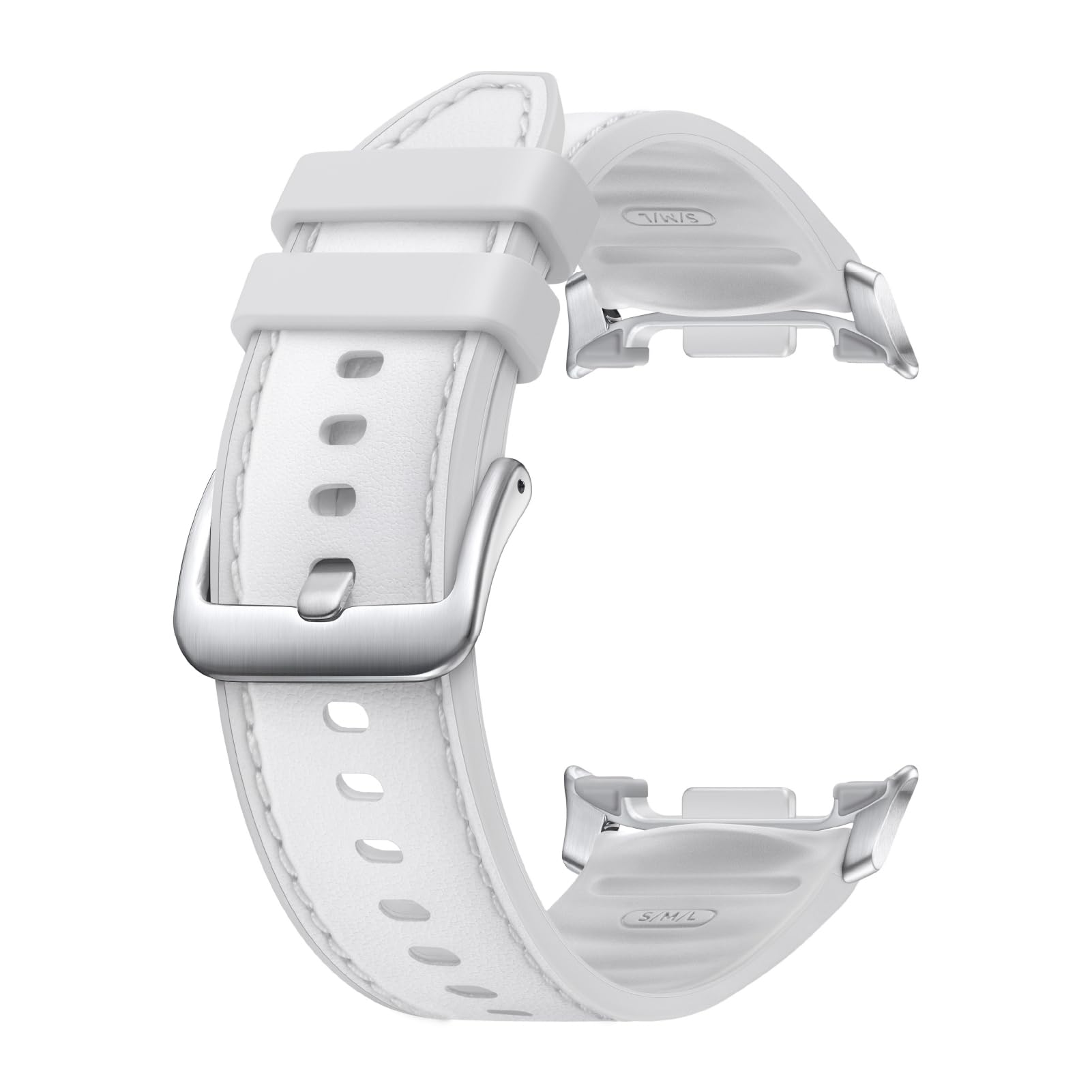 Samsung Galaxy Watch 8 Series Hybrid Band, Vegan Leather, Signature Stitch, Dynamic Lug System, Flexible Fit, Compatible with Ga