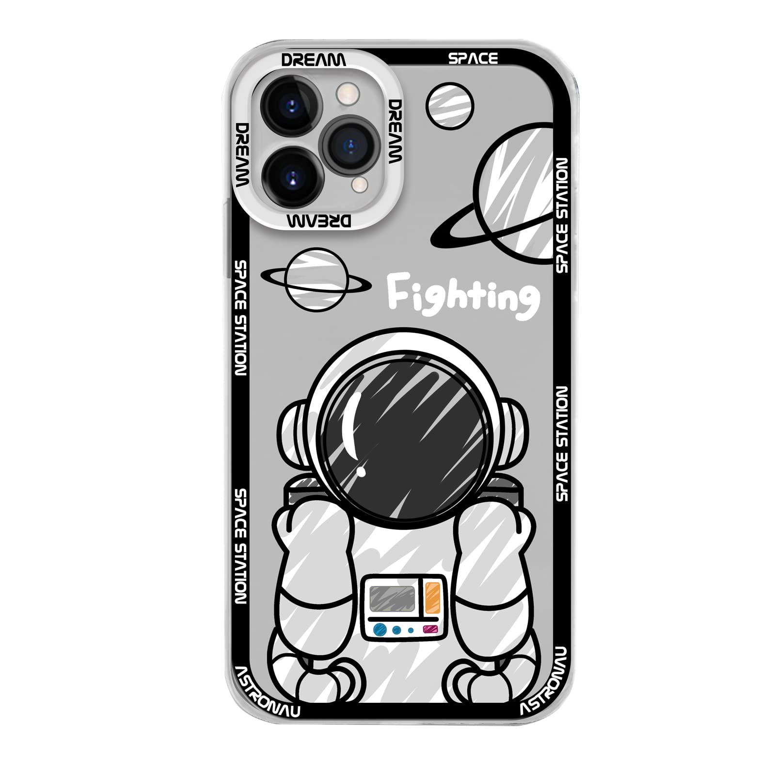 Yonds Queen For Iphone Se Clear Case 2022 (3Rd Generation), Compatible With Iphone 7/8 /Se2 (2020) Astronaut Space Planet Design
