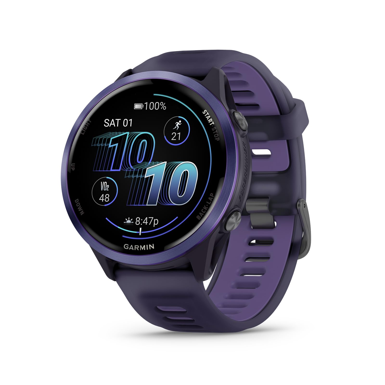 Garmin Forerunner 570, 47Mm, Advanced Gps Running And Triathlon Smartwatch, Amoled Display, Training And Recovery Features, Indi