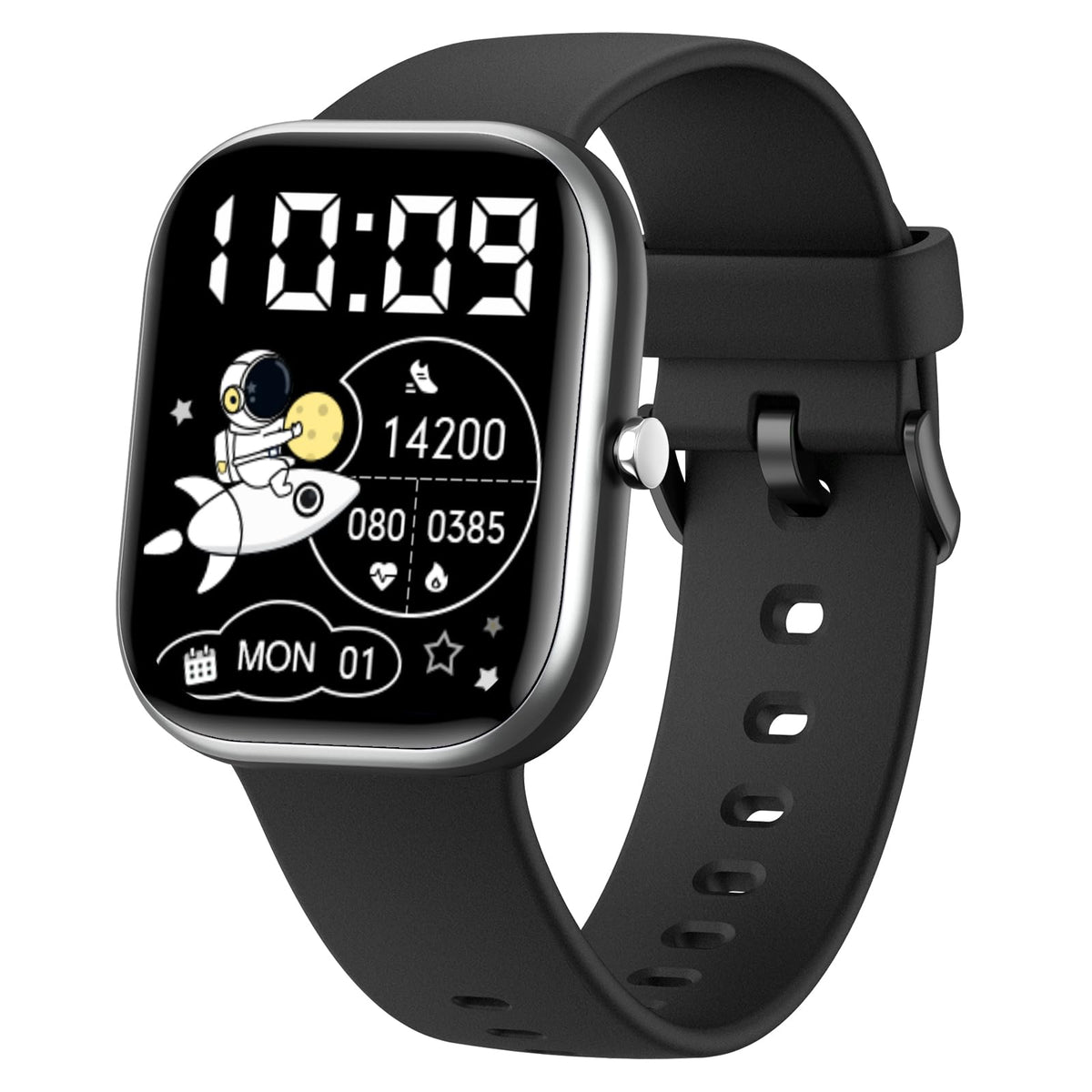 Nyonio Smart Watch For Kids With Fitness Tracker,19 Sport Mode,1.5'' Diy Dial,Ip68 Waterproof,Sleep Monitor,Pedometers,Heart Rat