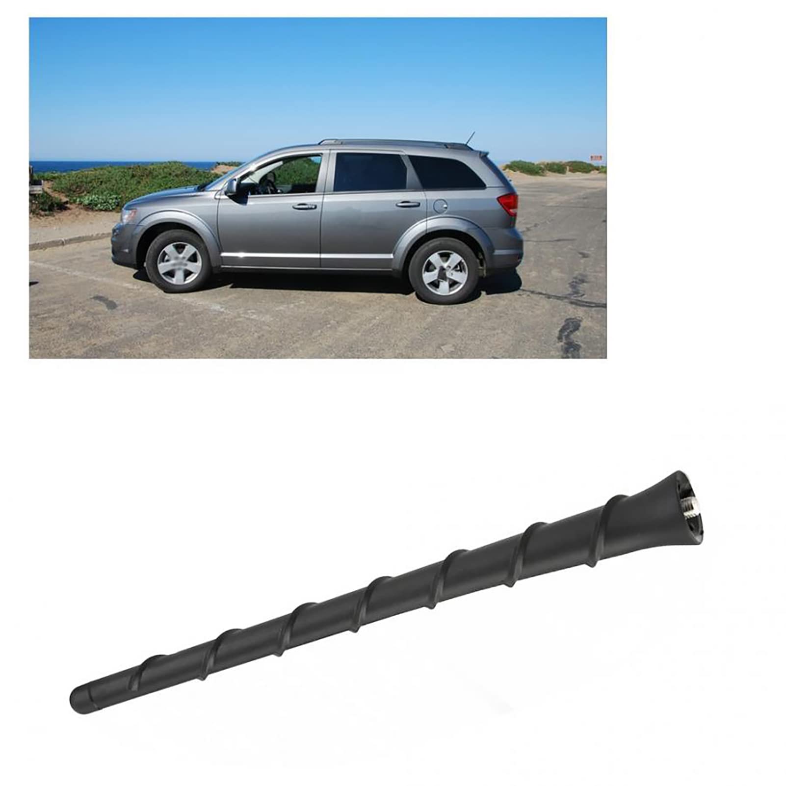 Antenna 7 Inch Fits 2011 2019 Jeep Dodge Spiral Direct Replacement Antenna Compatible For Cherokee Nitro Durango Dart Journey 68