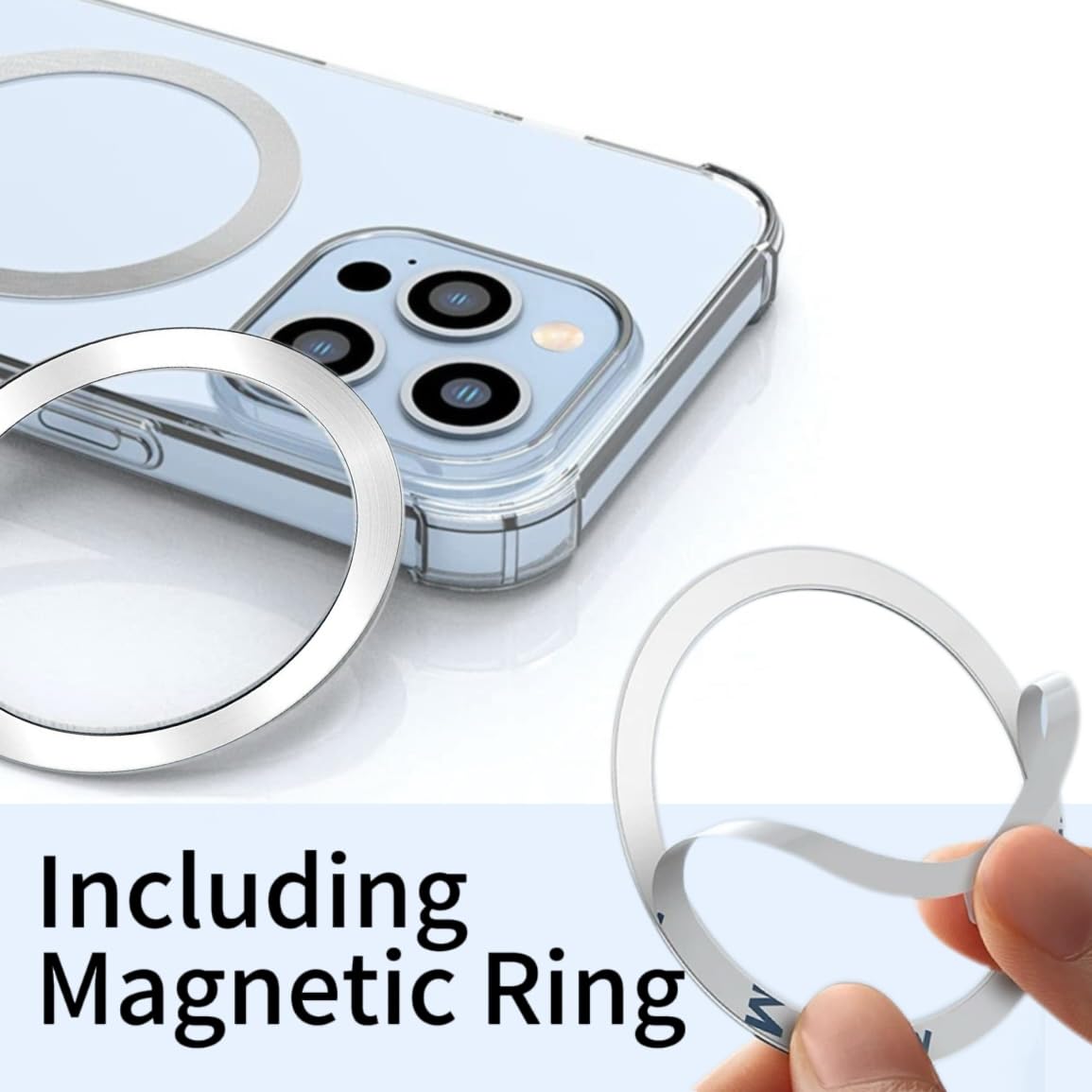 Phone Grip Compatible With Magsafe - Cute Flower Series Transparent Acrylic Collapsible Design Magnetic Phone Grip Include Magne