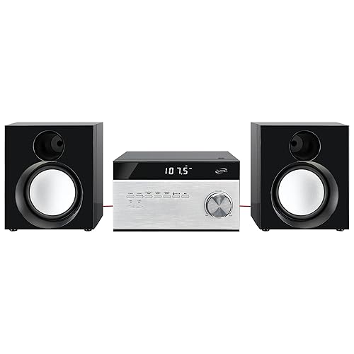 Ilive Wireless Home Stereo System, With Cd Player And Am/Fm Radio, Includes Remote Control (Ihb227B),Black/Silver
