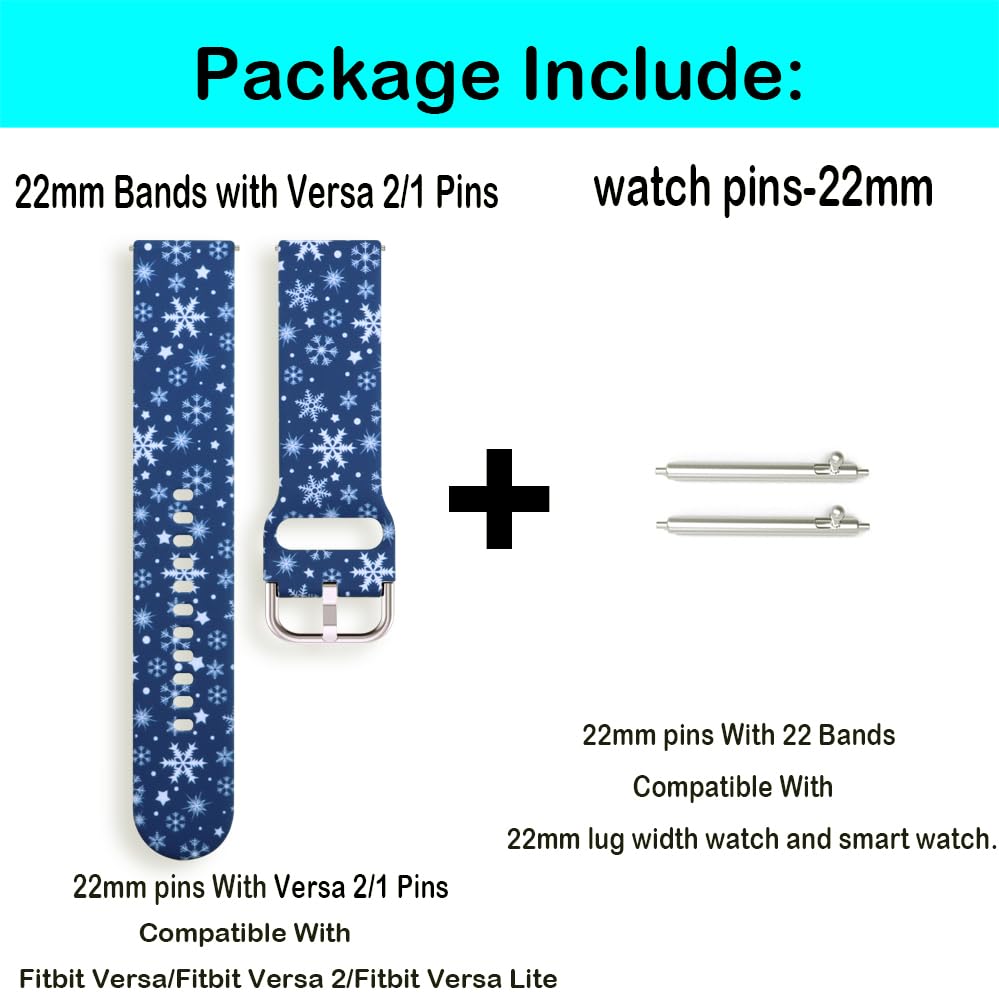 Jolook 22Mm Silicone Large Replacement Wristbands Compatible For Fitbit Versa 2/Versa/Fitbit Versa Lite And Any Traditional Or S