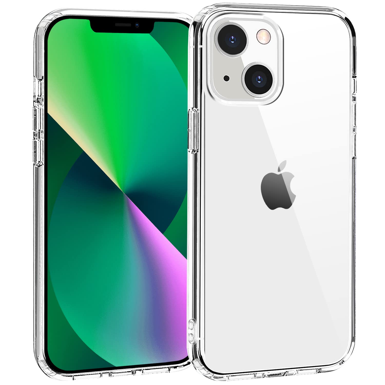 Tenoc Phone Case Compatible With Iphone 13 Mini, Clear Case Non Yellowing Protective Bumper Hard Back Cover For 5.4 Inch