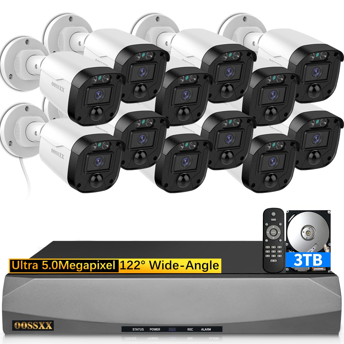 (Full Hd 5Mp Definition) Wired Security Camera System Outdoor Home Video Surveillance Cameras Cctv Camera Security System Indoor Video Surveillance Equipment Outside