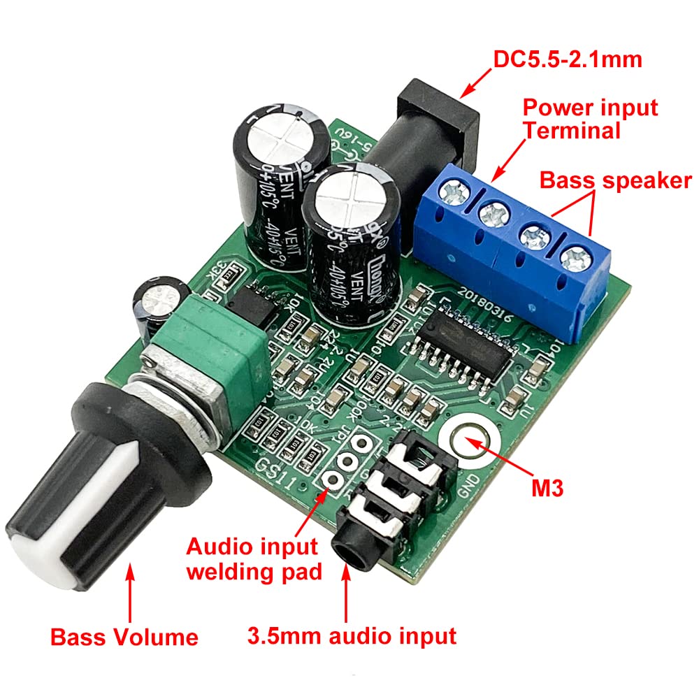 Dc 12V 15V 25W~30W Subwoofer Amplifier Board Mini Hifi Class D Mono Channel Digital Audio Power Amplifier Super Bass Amp Module