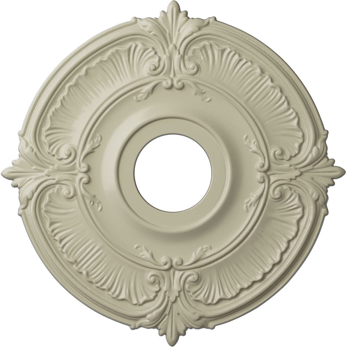 Ekena Millwork Cm18Atcyf Attica Ceiling Medallion, 18''Od X 4''Id X 5/8''P (Fits Canopies Up To 5''), Hand Painted Clear Yellow