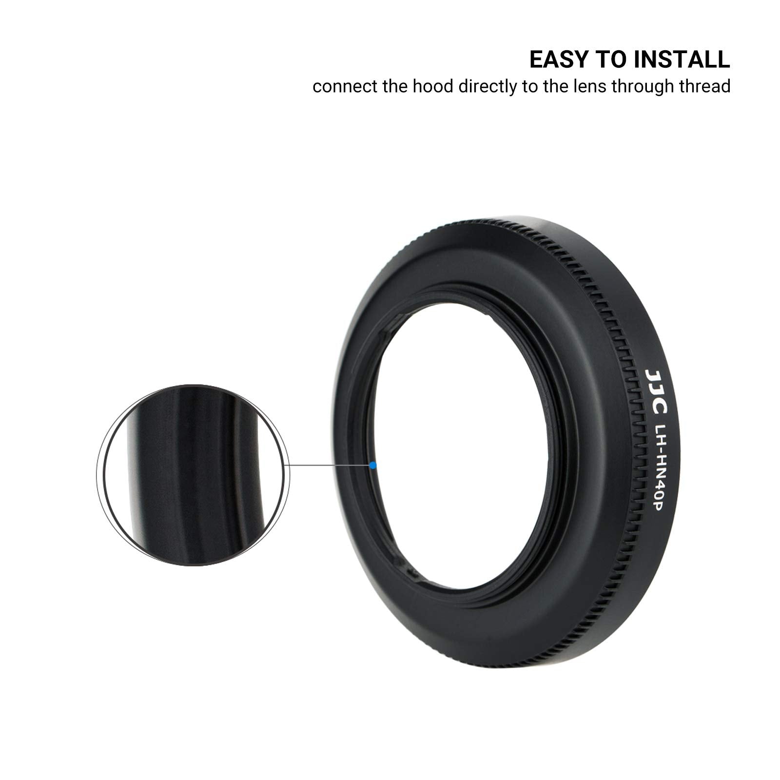 Screw On Mount Camera Lens Hood For Nikon Nikkor Z Dx 16 50Mm F3.5 6.3 Vr On Z30 Z Fc Z 50 Z50, Replace Hn 40 Lens Hood Protecto