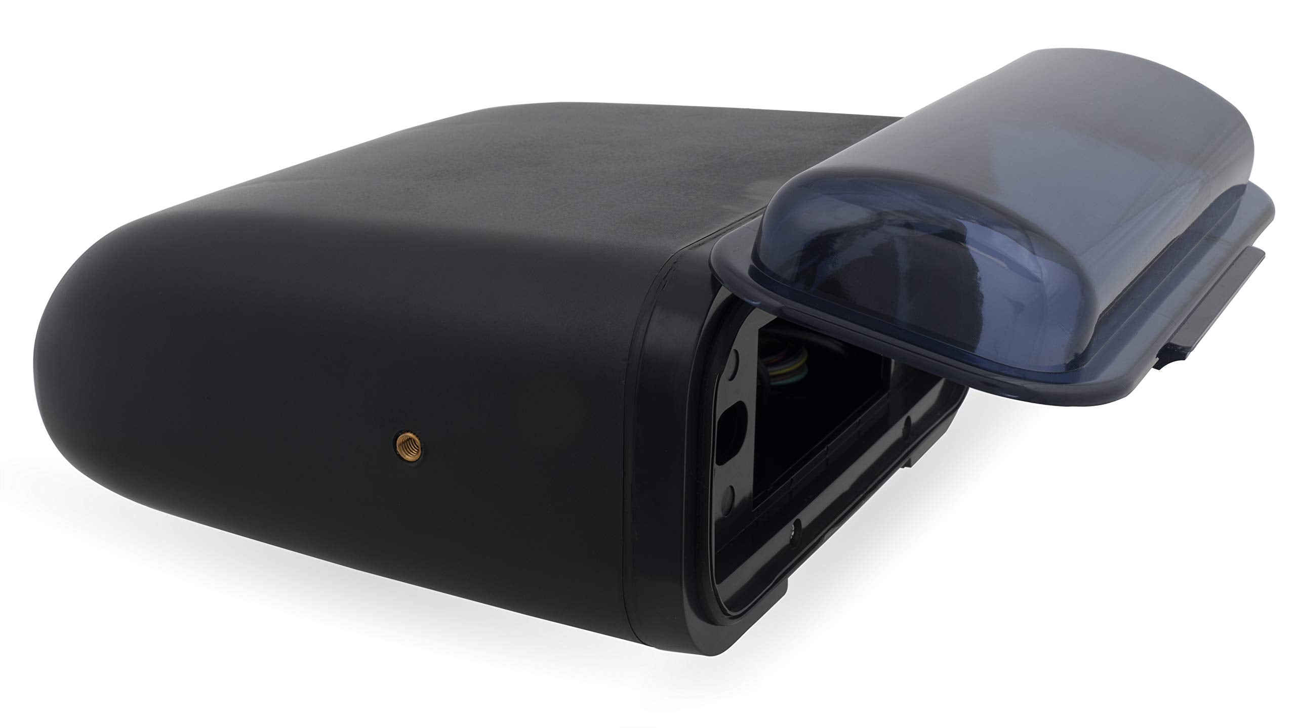 Belva Bmrc7B Black Fully Enclosed Marine Radio Cover/Radio Splash Guard For Deck Or Overhead Installs, Water Resistant Flip Up Style