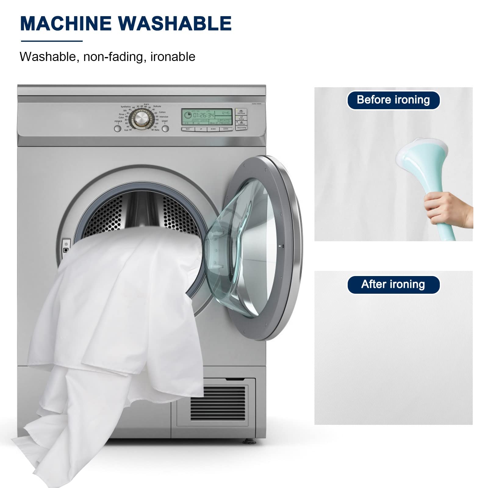 Aimosen 10 X 7 Ft White Backdrop Background For Photography, Professional Pure White Screen For Photoshoot, High Density White B