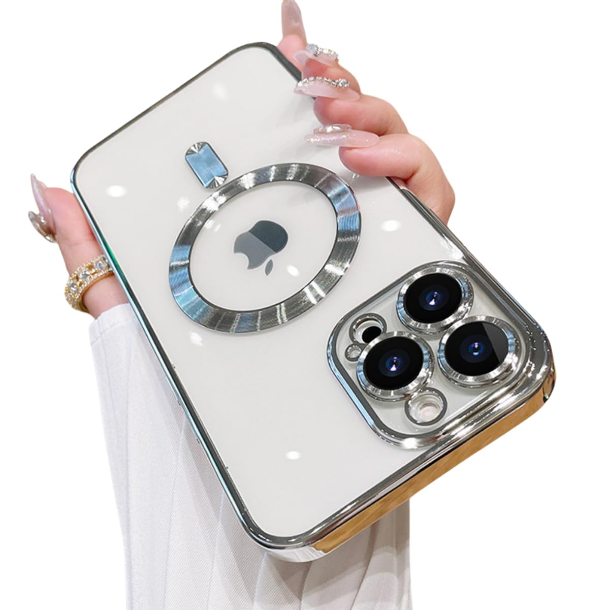 Ook Phone Case Made For Iphone 14 Pro Max With Camera Lens Protector (Compatible With Magsafe) Anti Scratch Shockproof Electropl