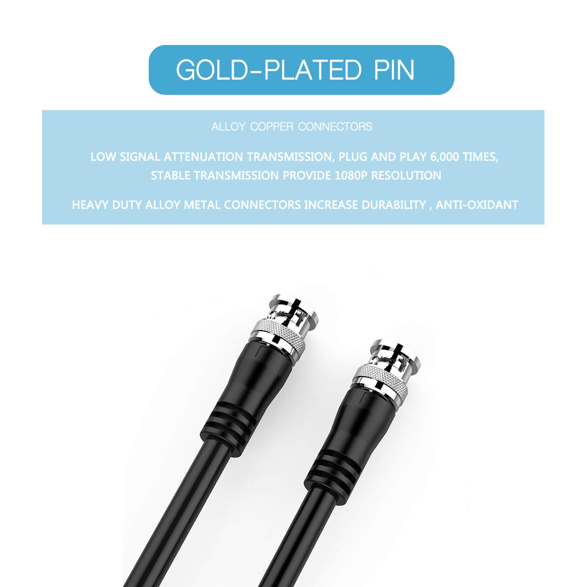 Furui Sdi Cable 300Ft, Hd Sdi Cable 3G 75 Ohm Coax Cable 75 5 Bnc To Bnc Cable Copper Connectors Anti Oxidant 1080P For Video Se