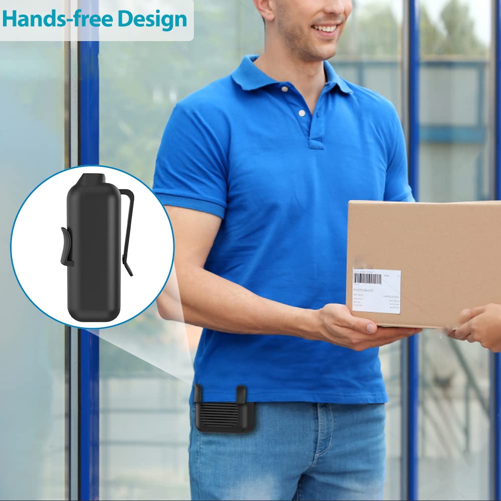 Slenpet Portable Waist Clip Fan, 6000Mah Battery Operated Necklace Fan, 23 Hours Working Time, 3 Speeds, 5100Rpm Strong Airflow