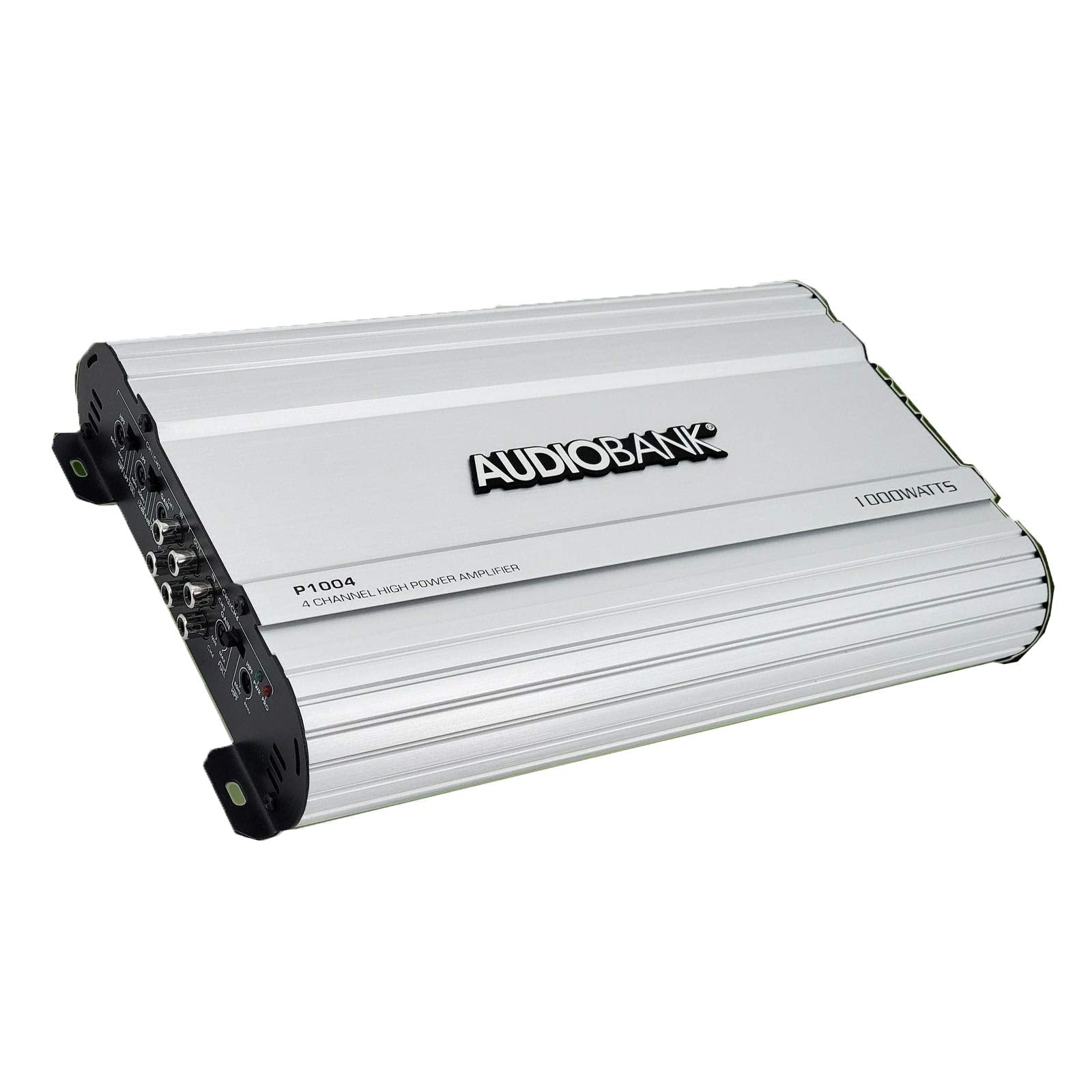 Audiobank 4 Channels 1000 Watts Bridgedable Car Audio Stereo Amplifier P1004 Heavy Duty Aluminum Alloy Heatsink | Class A B Oper