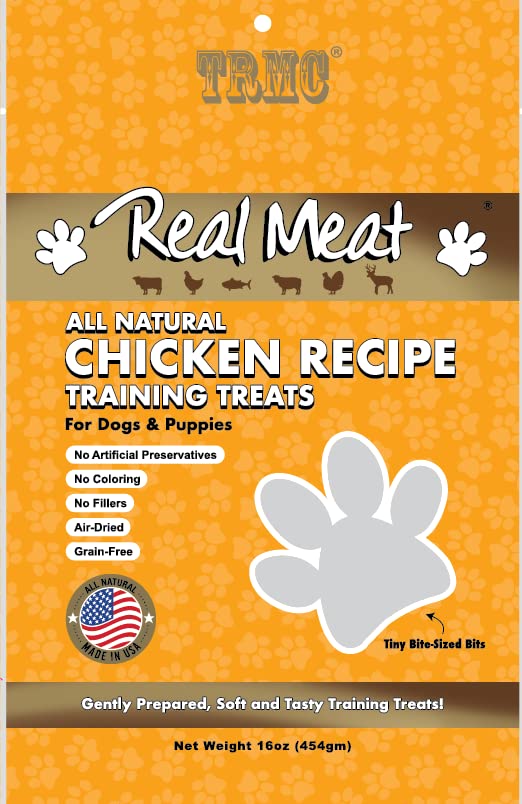 Real Meat 1Lb Chicken Tiny Trainers, Air-Dried, All-Natural, Grain-Free(Chicken, Trainers)