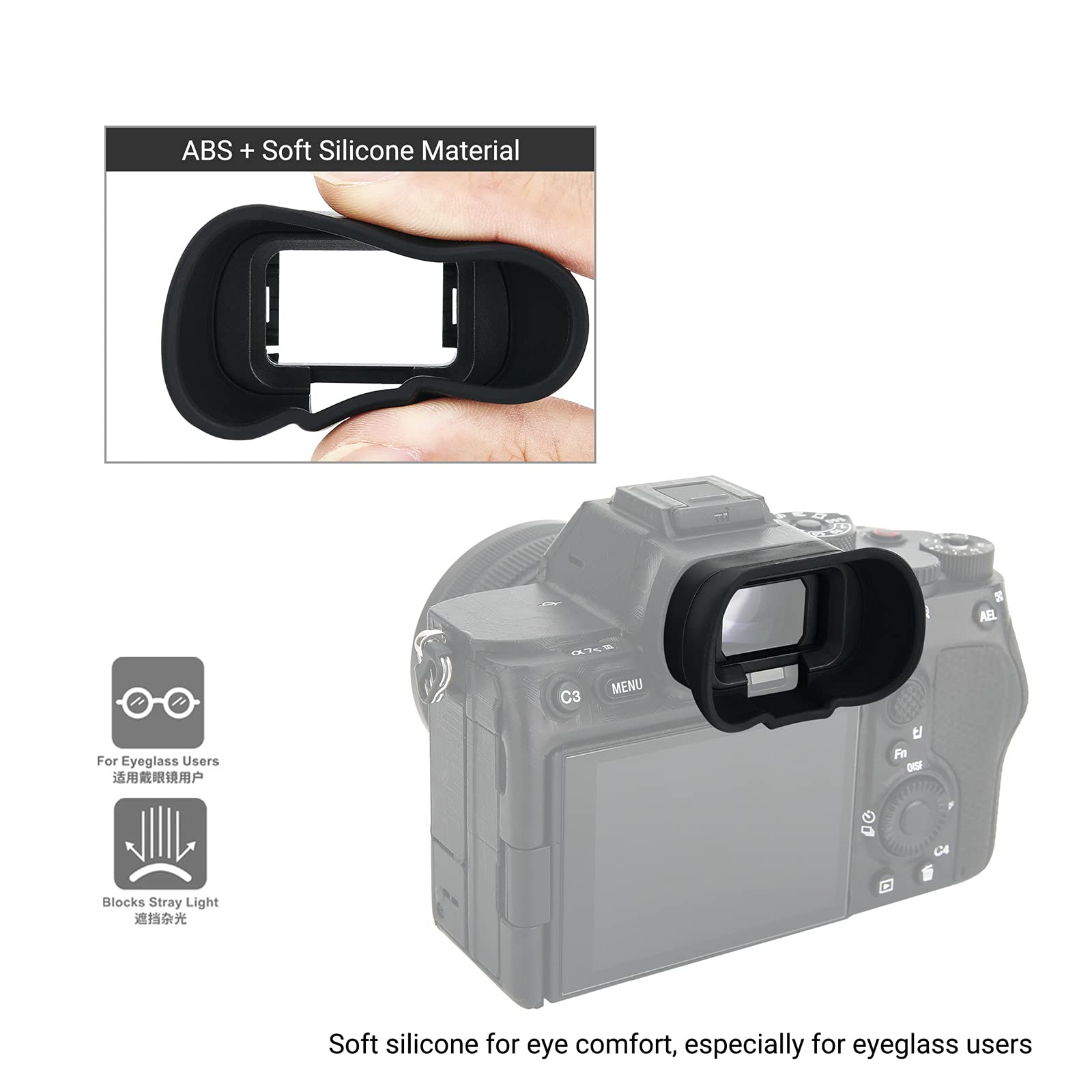 Soft Silicon Camera Viewfinder Eyecup Eye Cup Eyepiece Replacement For Sony Alpha A7R V A7Rv A7R5 A7 Iv A7M4 A7Iv A9Iii A1 A7S I
