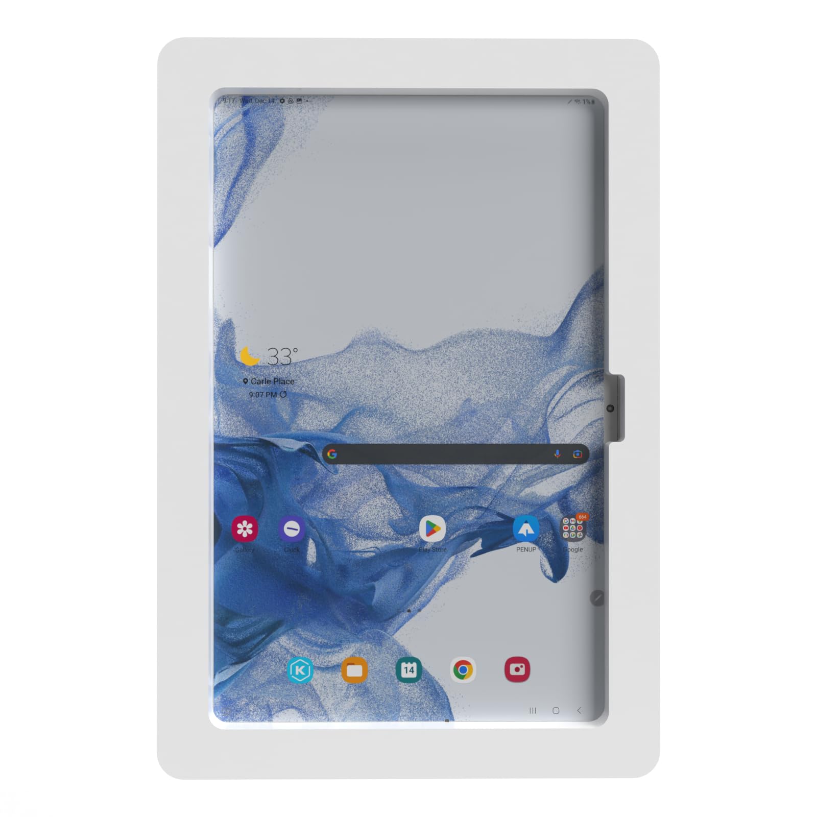 Tabcare Security Anti Theft Acrylic Vesa Enclosure For Samsung Galaxy Tab A9+ 11 With Wall Mount Kit (White, Tab A9+ 11)