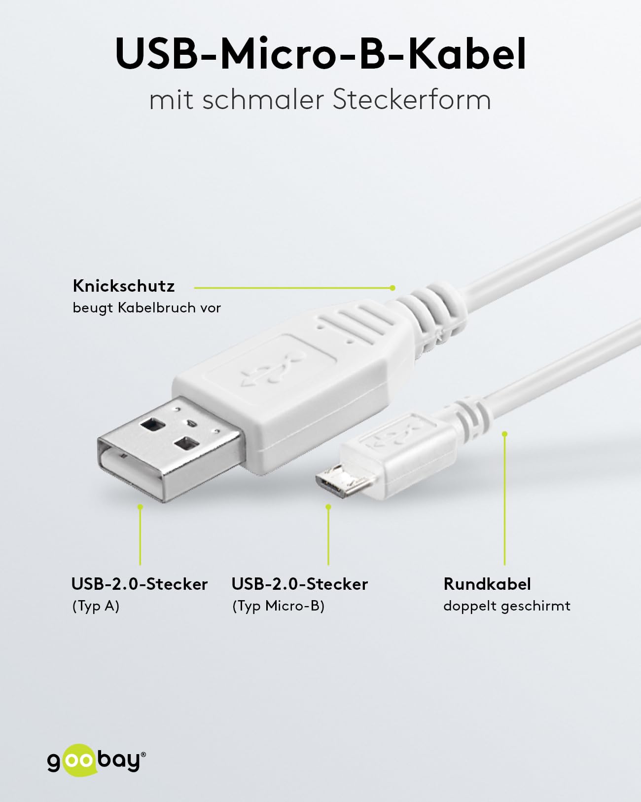Manhattan A Male To Micro B Male Usb 2.0 Cable 3' (323987)